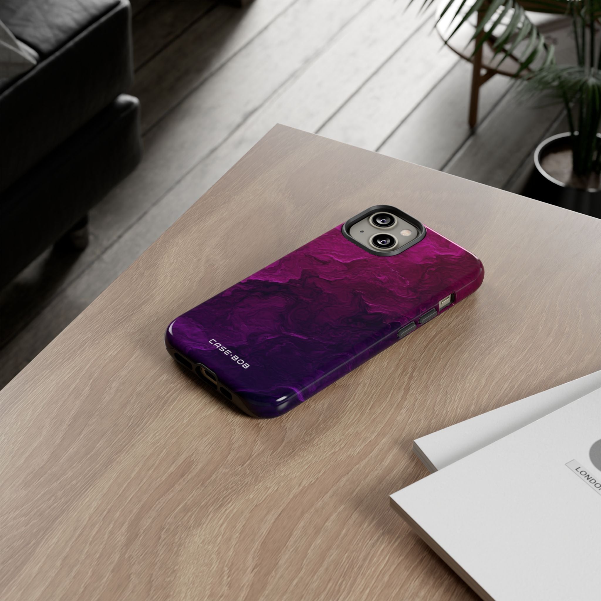 Violet Swirl iPhone 14 Case - Tough