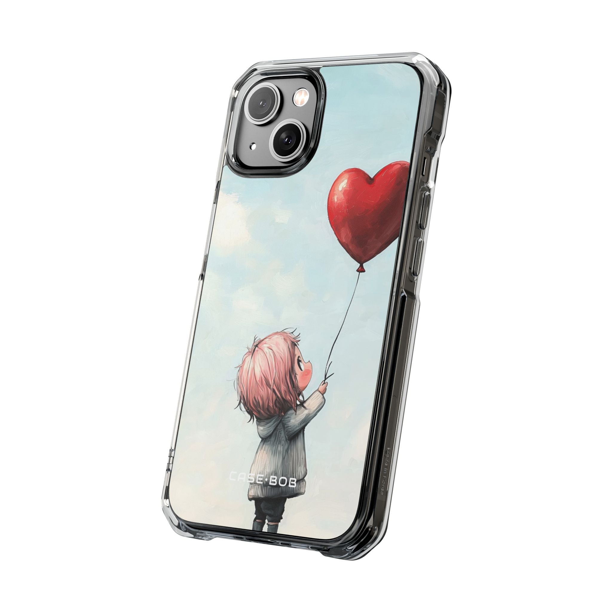 Heart Balloon Glow iPhone 14 Case - Impact