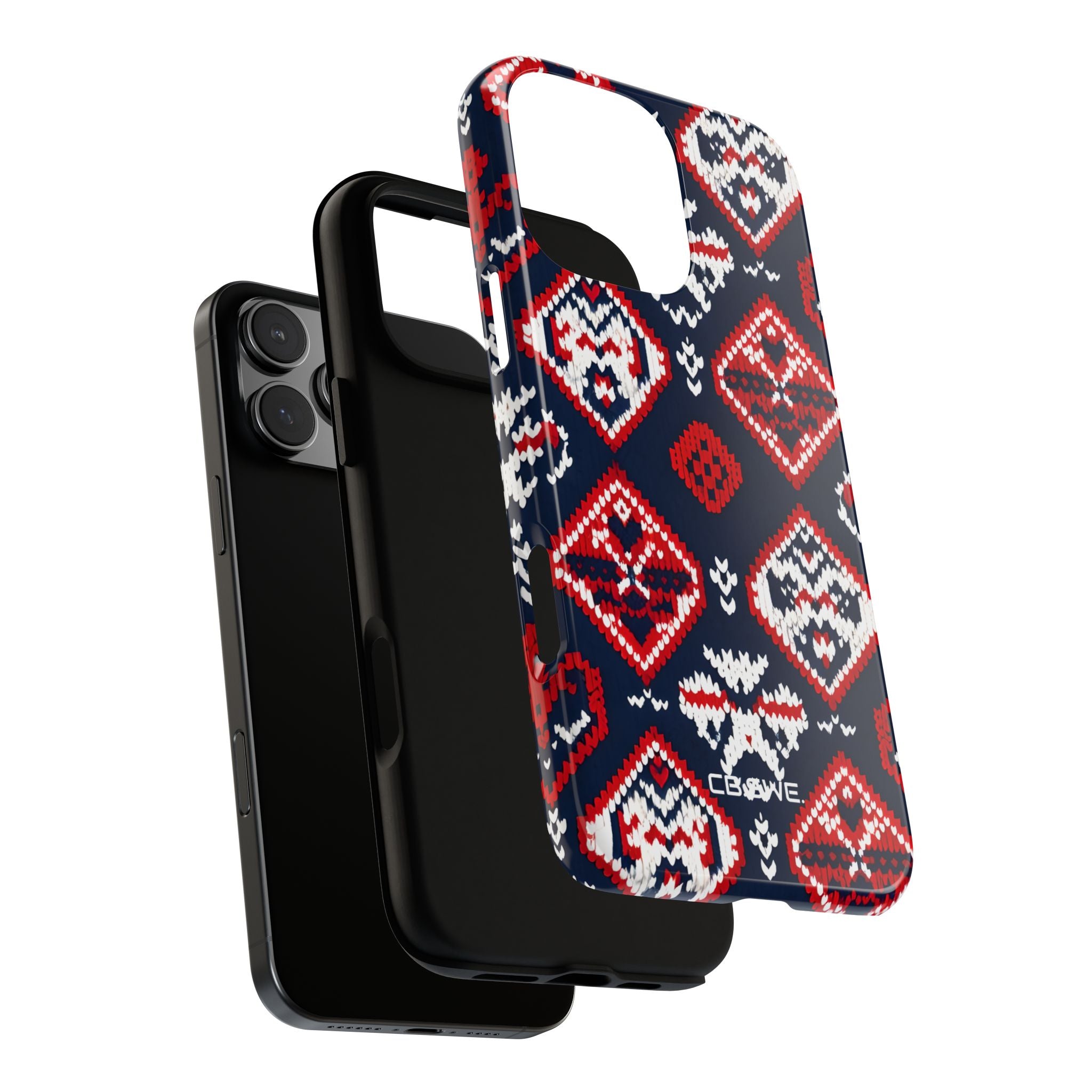 Festive Fair Isle Knitted Diamond Winter Clothing iPhone 16 - Tough