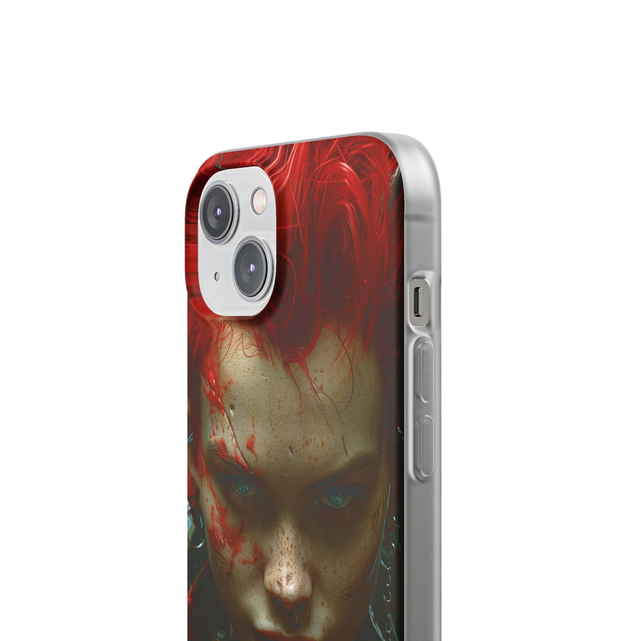 Red Spike Gaze iPhone 14 Case - Soft