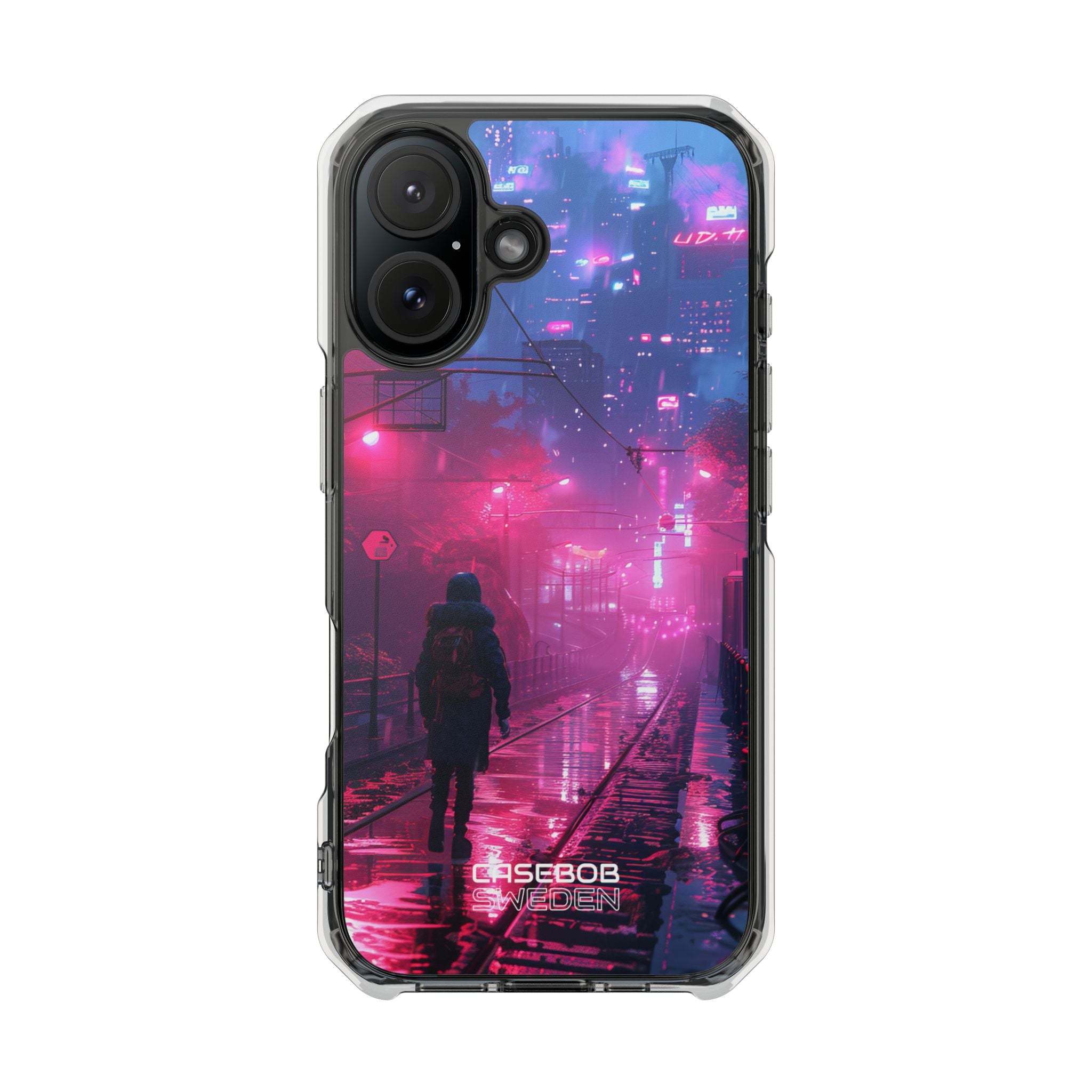 Neon Shadow City iPhone 16 - Impact Clear+