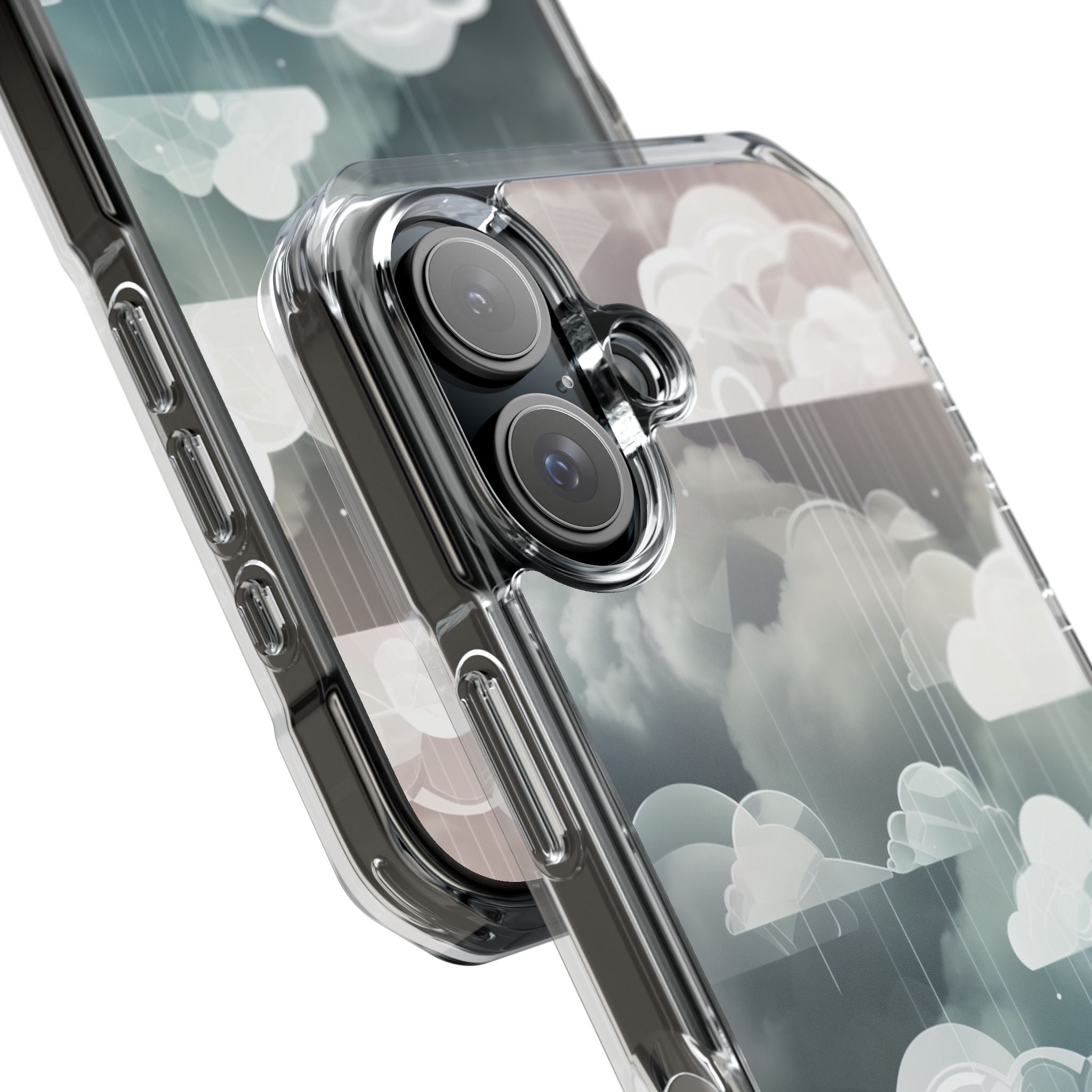 Silver Dream Clouds iPhone 16 - Impact Clear+