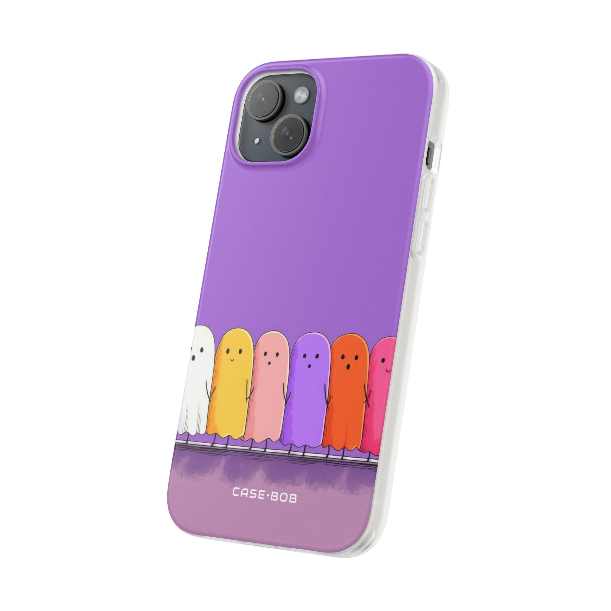 Colorful Ghosts iPhone 15 Plus Case - Soft