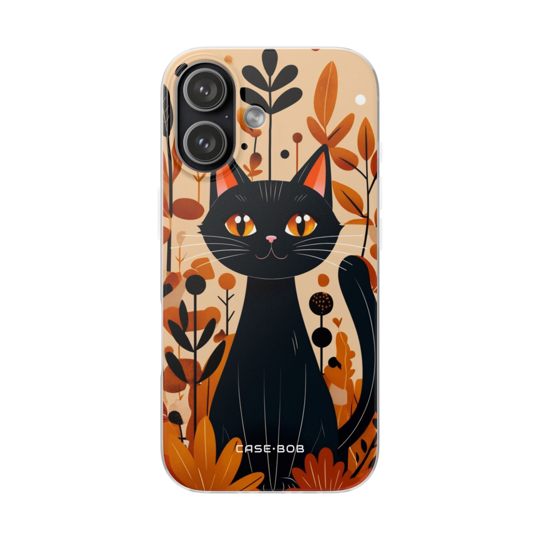 Black Cat Glow iPhone 17 Case - Soft