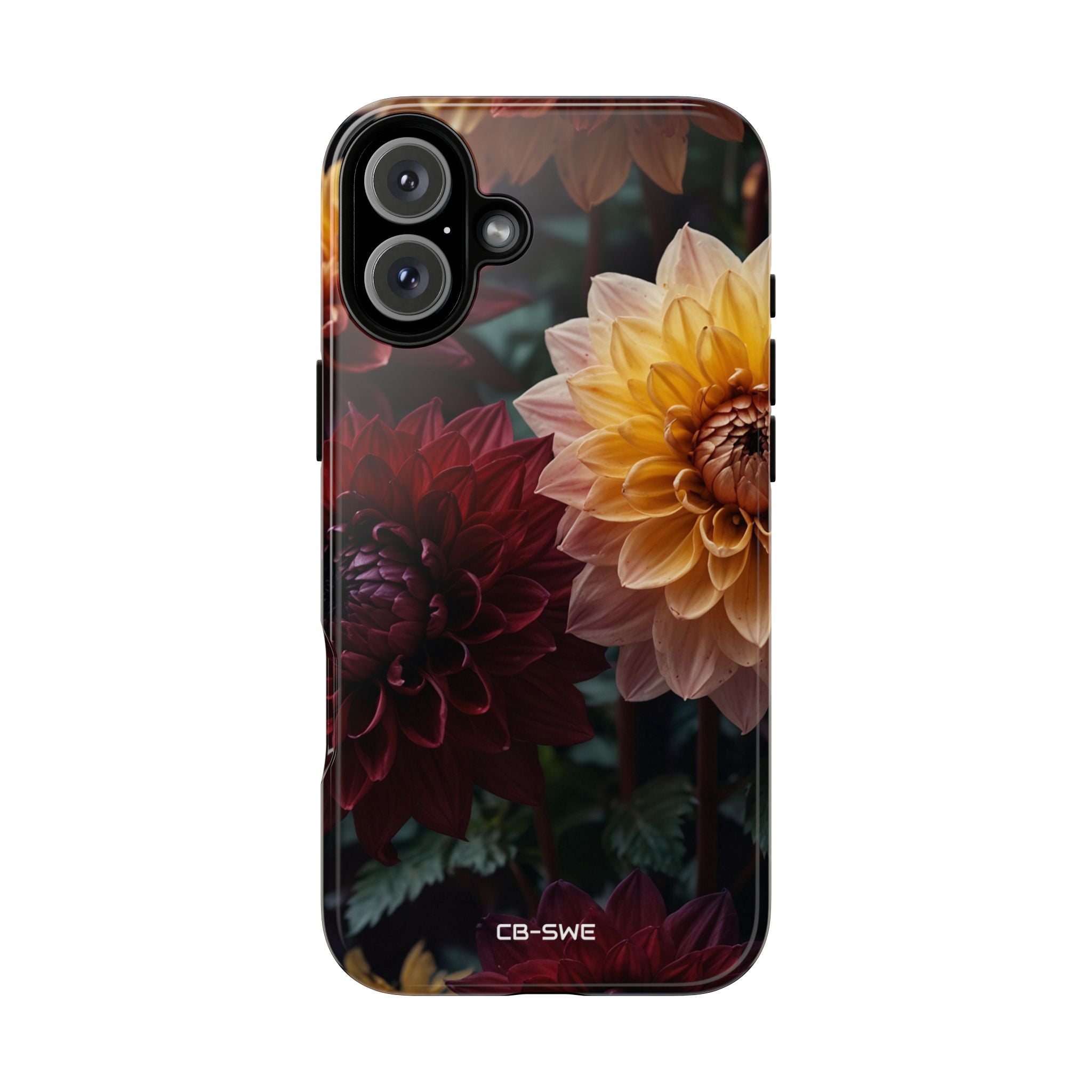 Dahlias Embrace Light - iPhone Case