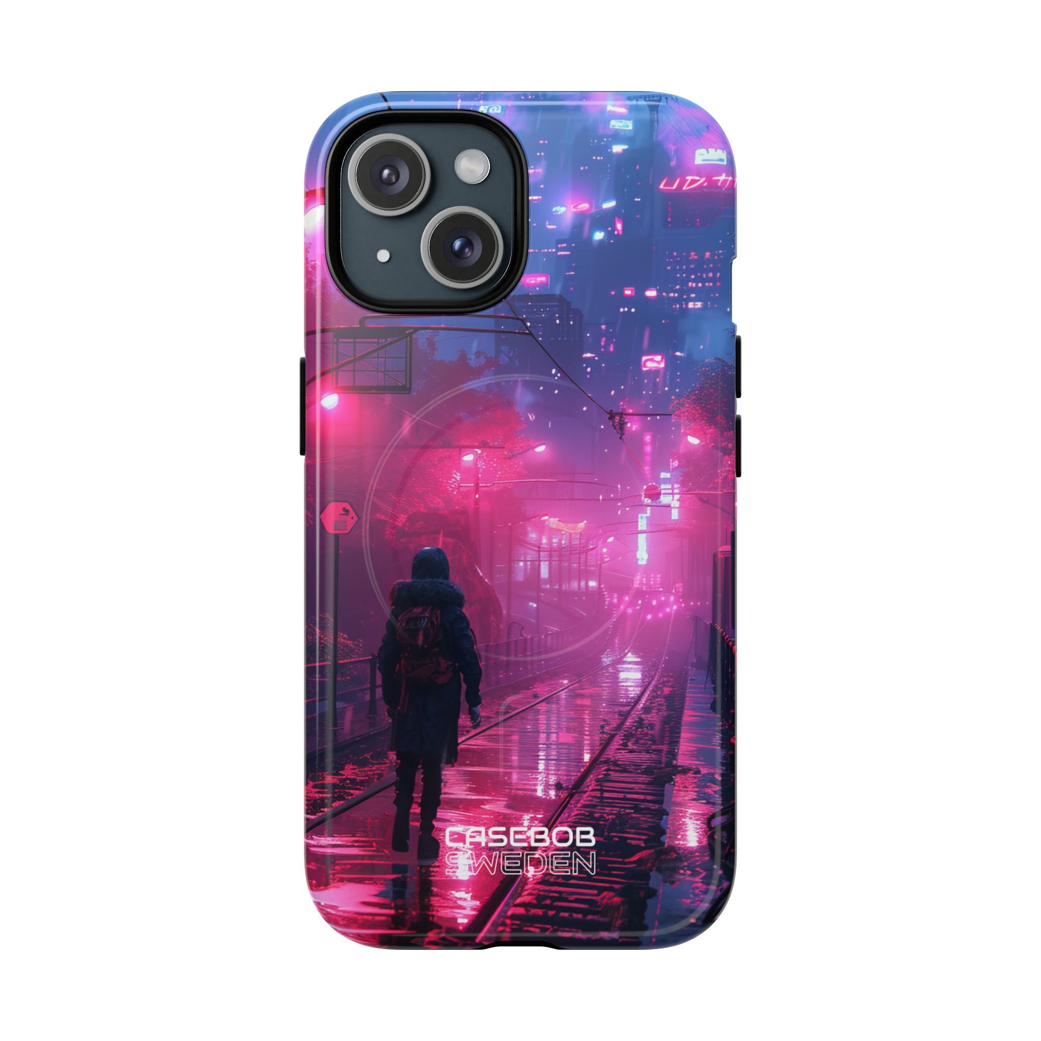 Neon Shadow City iPhone 15 - Tough+