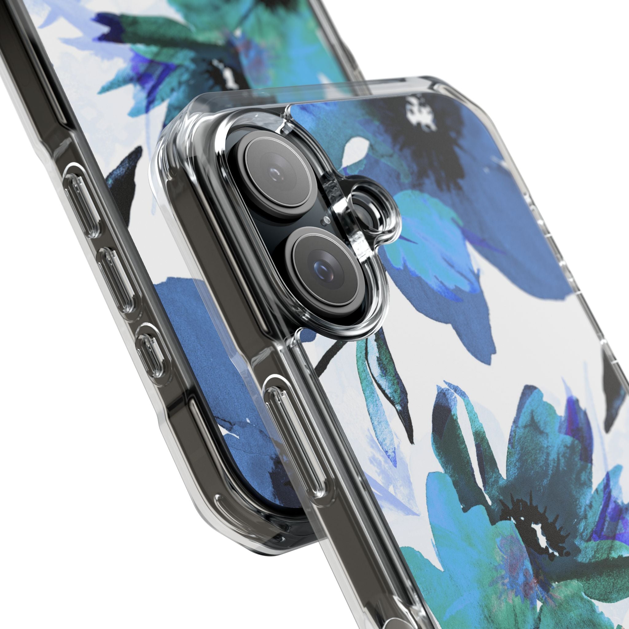 Blue Blossom Radiance iPhone 15 Case - Impact