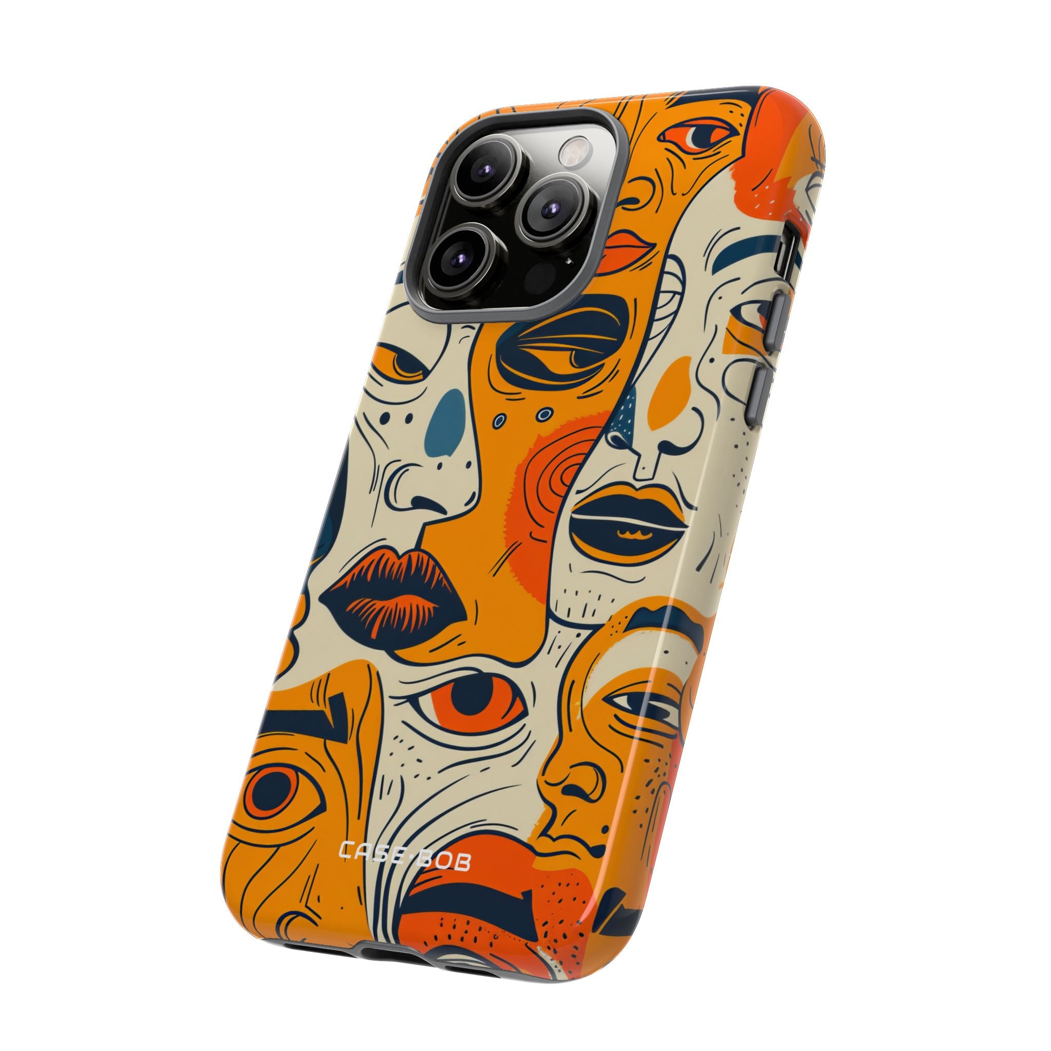Tangled Faces Sunset iPhone 14 Pro Max Case - Tough