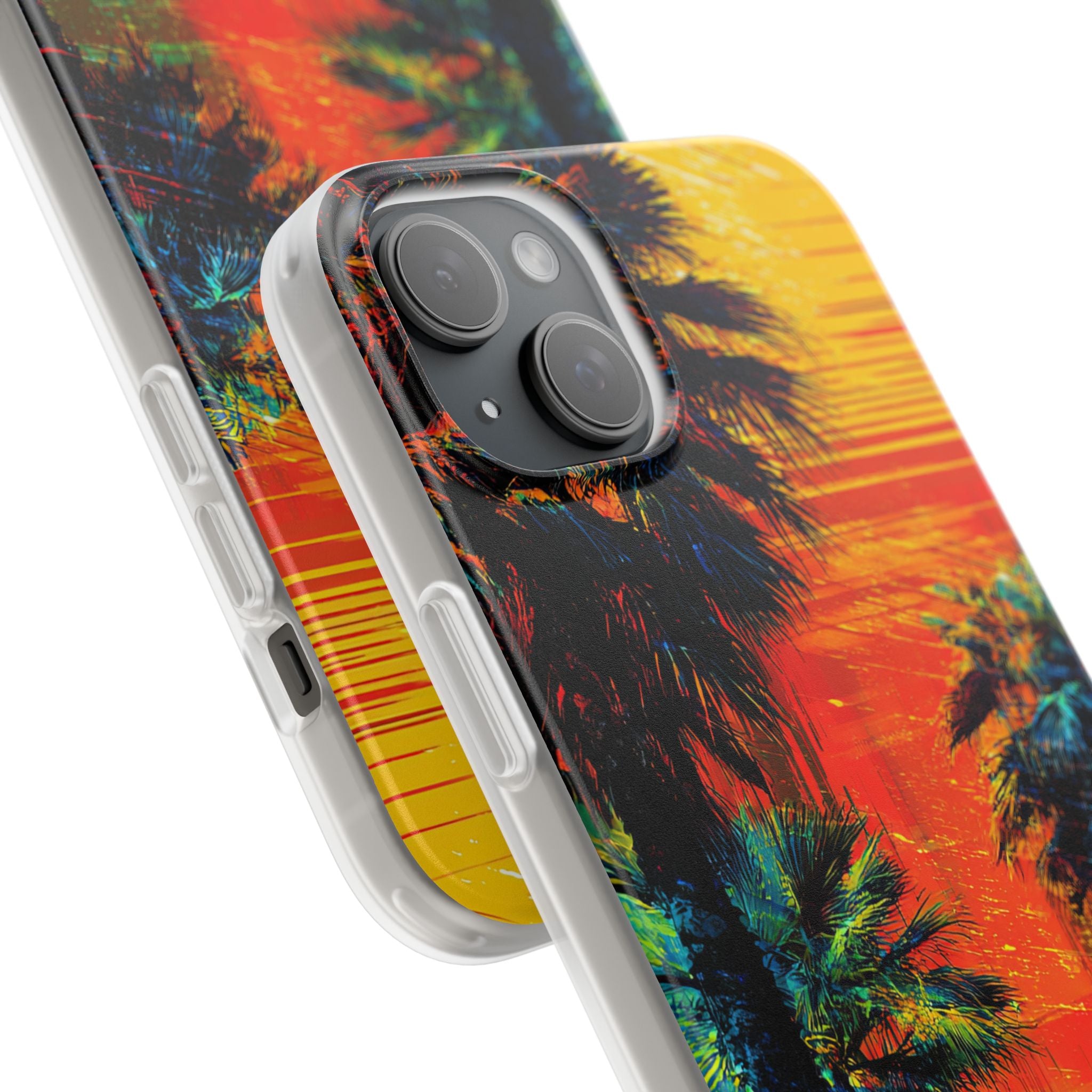 Tropical Sunburst iPhone 15 Plus Case - Soft