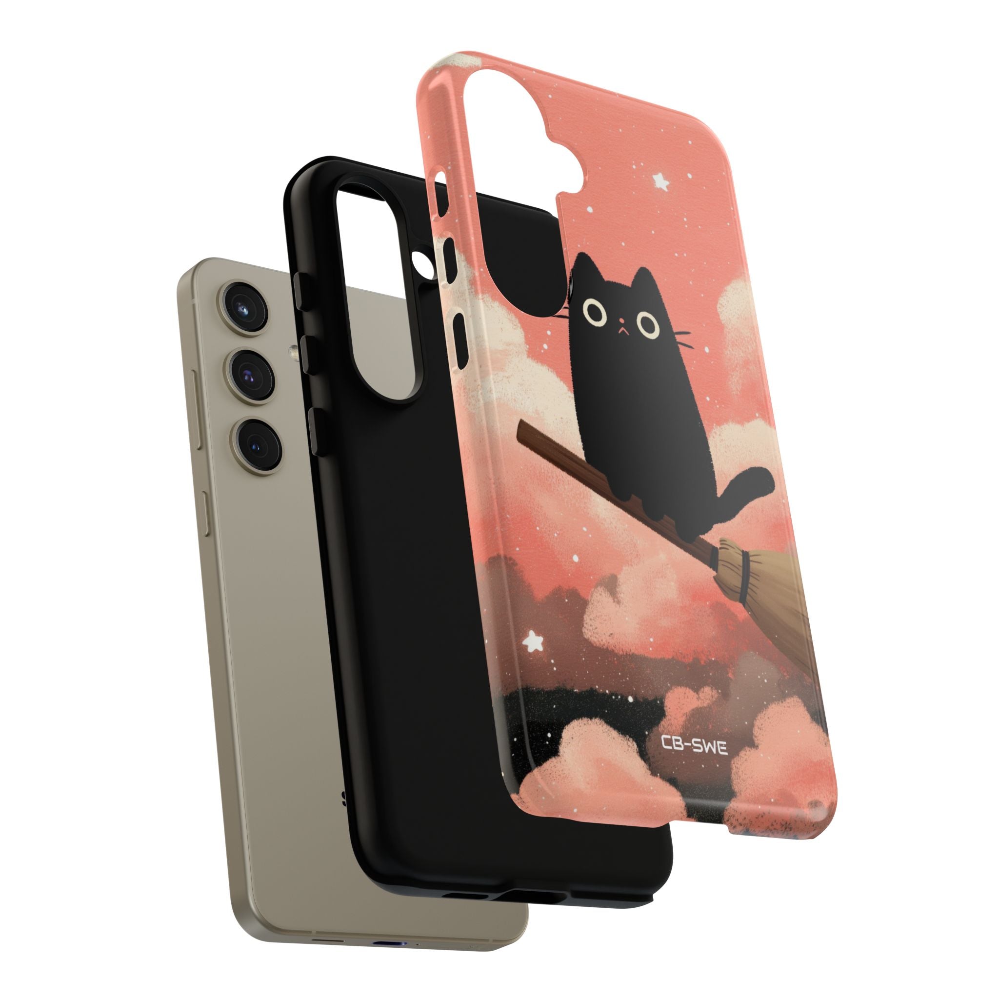 Cat Rides Broom - Samsung Case