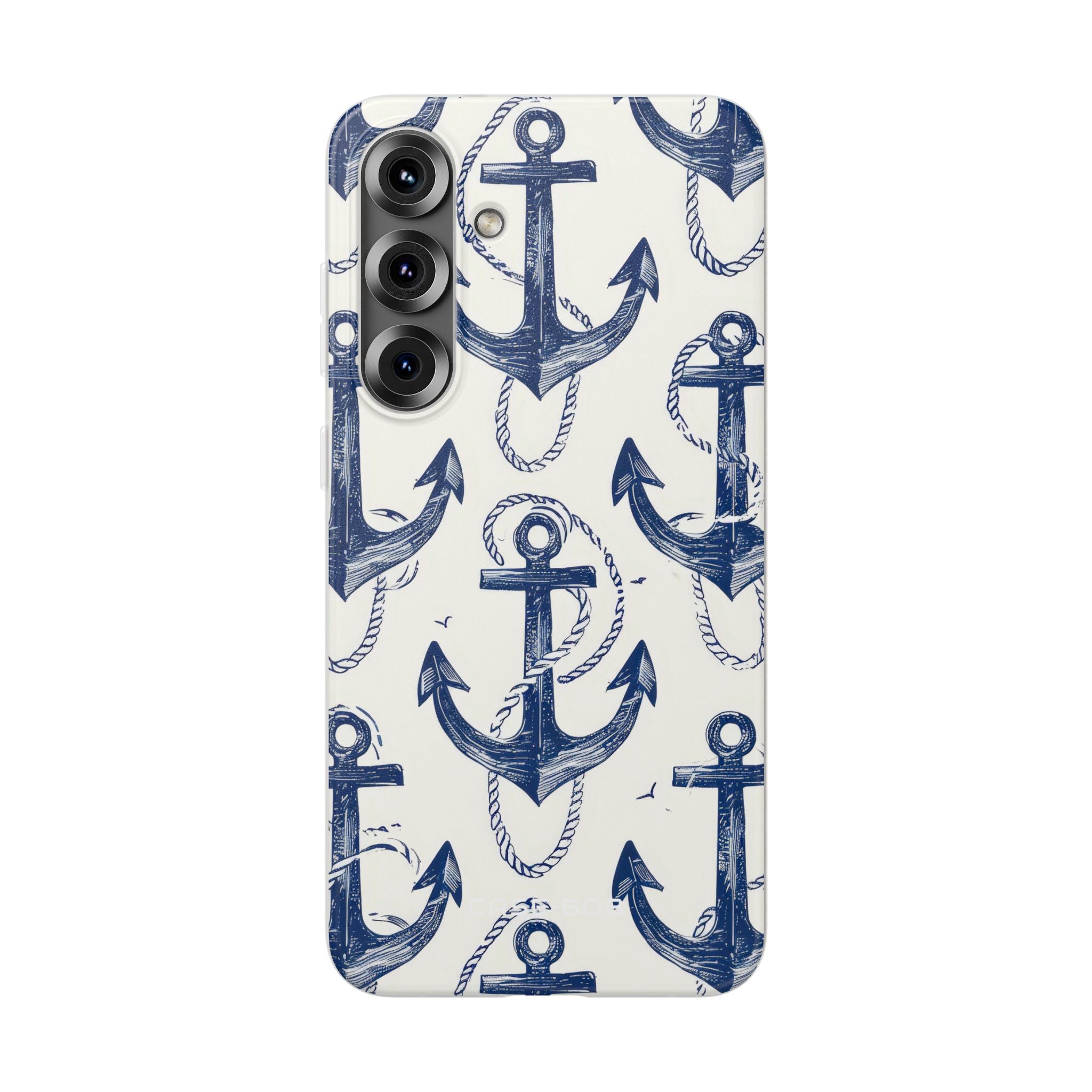 Navy Anchor Drift Samsung S25 Plus Case - Soft