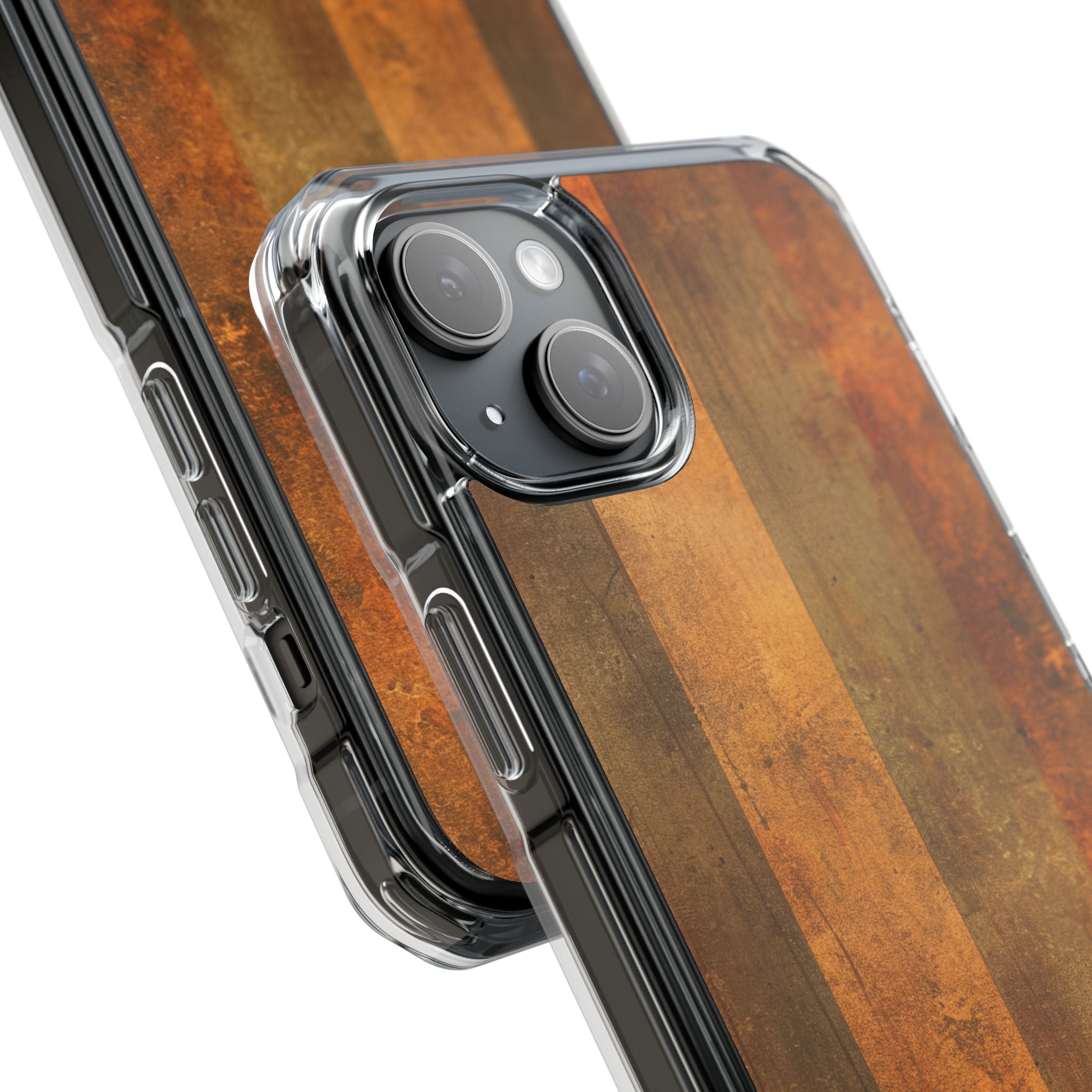 Rustic Striped Texture iPhone 15 - Impact Clear+