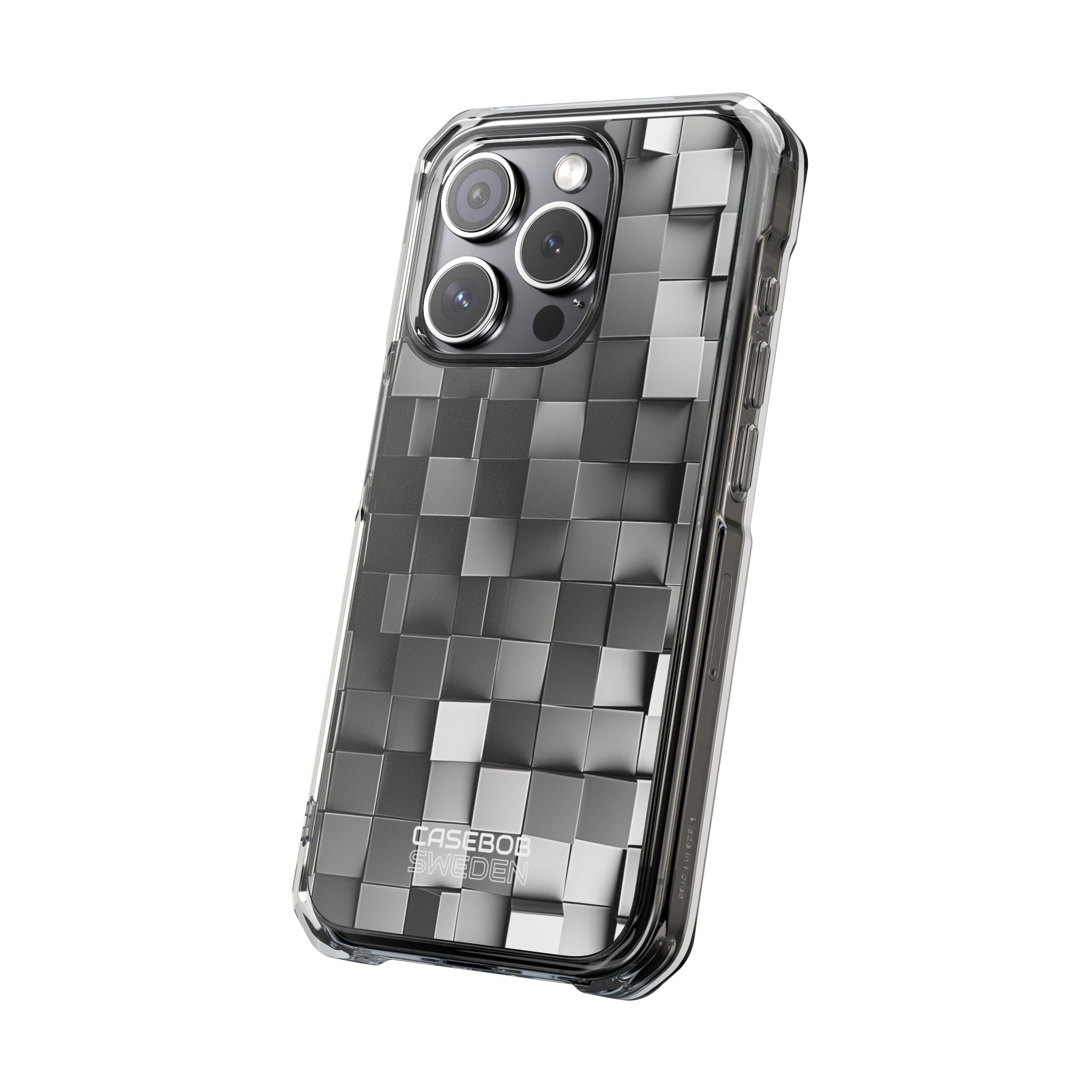 Monochrome Cube Depth iPhone 15 - Impact Clear+