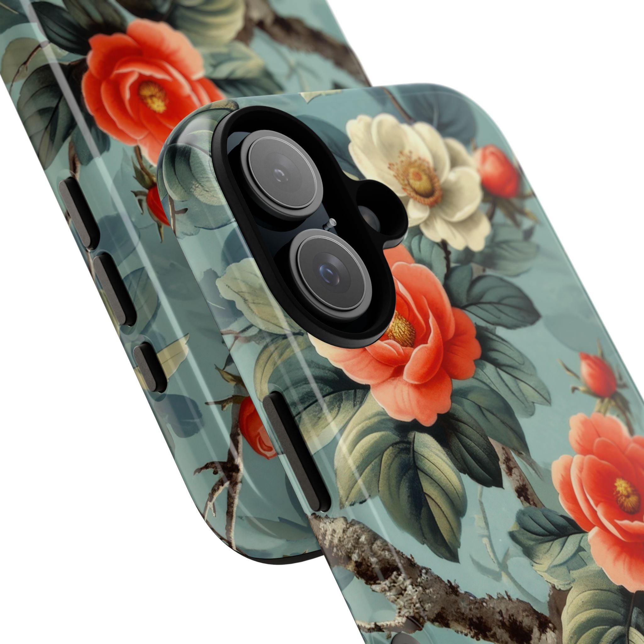 Coral Blossom Tapestry iPhone 16 - Tough