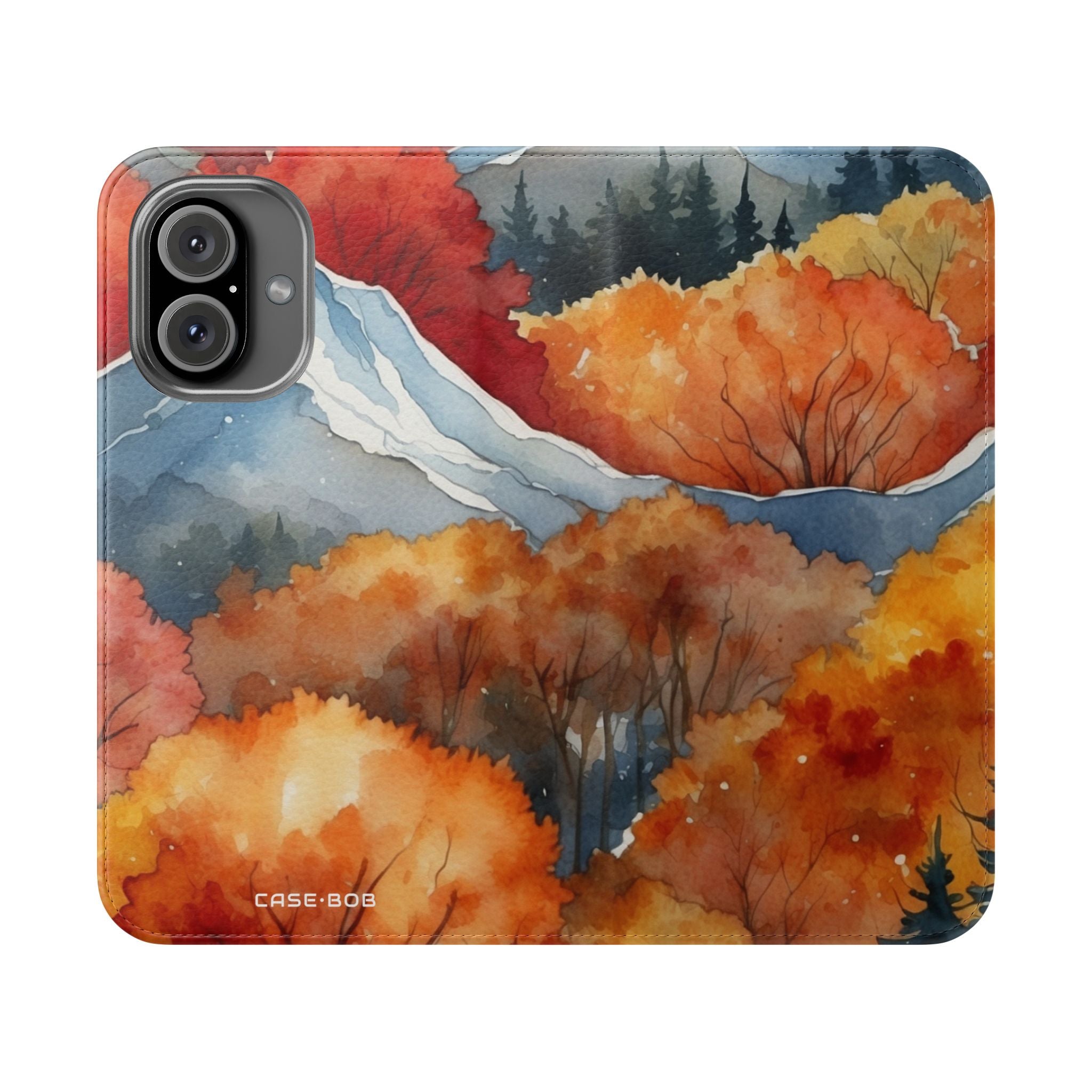 Snowcapped Ember Mountains - iPhone 16 Case - Wallet