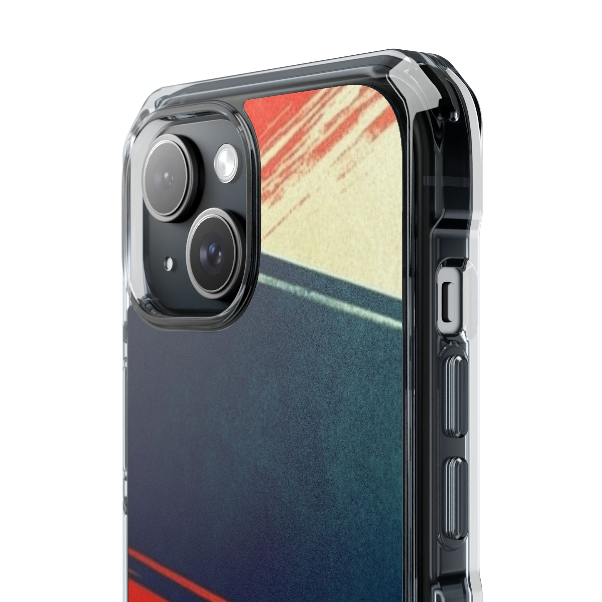 Navy Streak Burst iPhone 15 Case - Impact