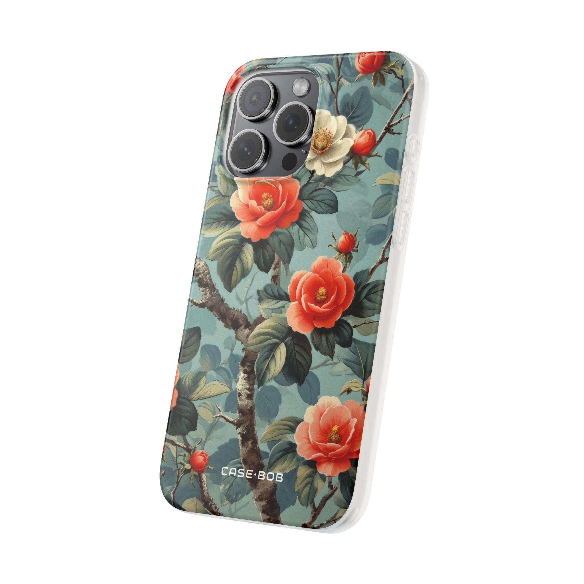 Coral Bloom iPhone 15 Pro Max Case - Soft