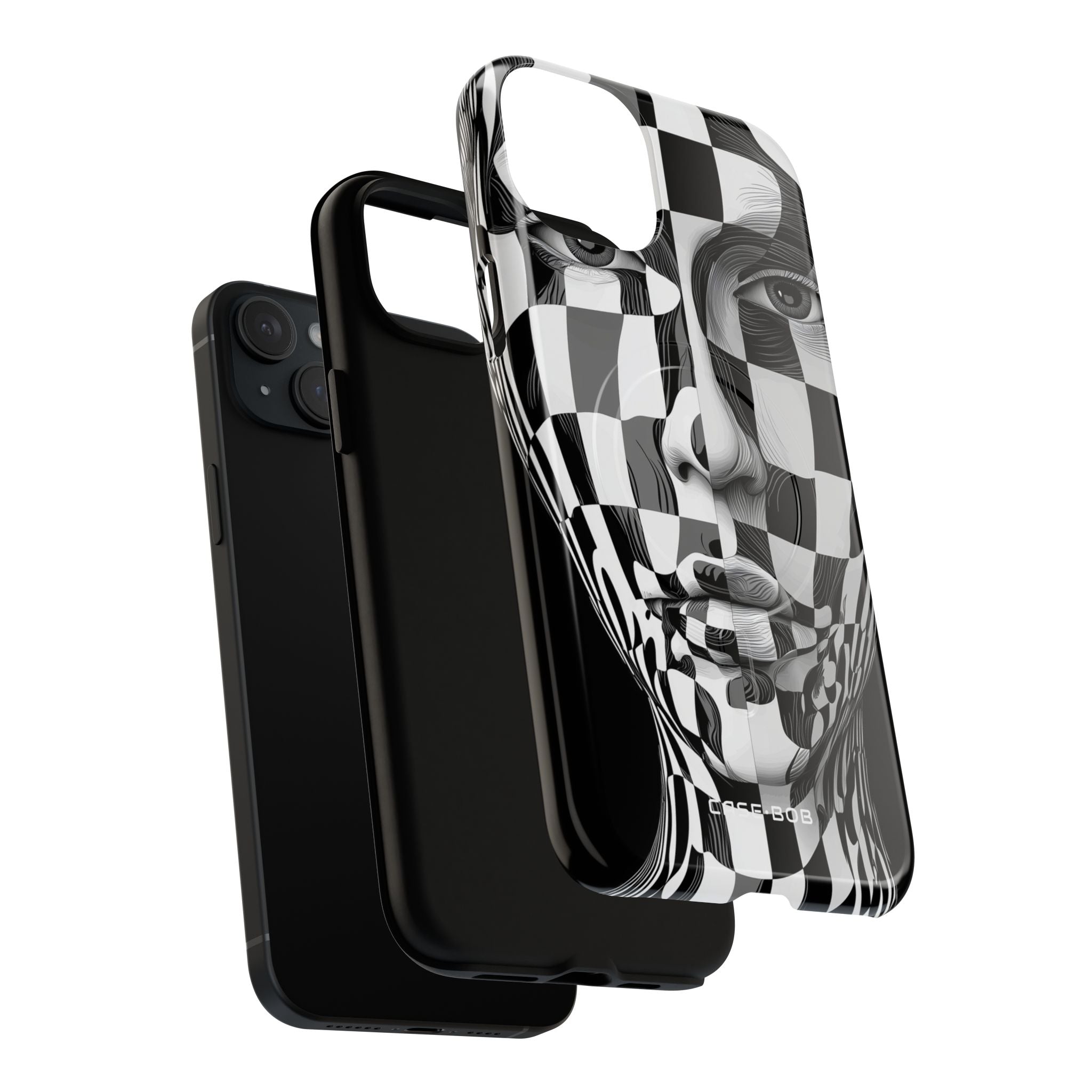 Checkered Face iPhone 15 Plus Case - Tough+