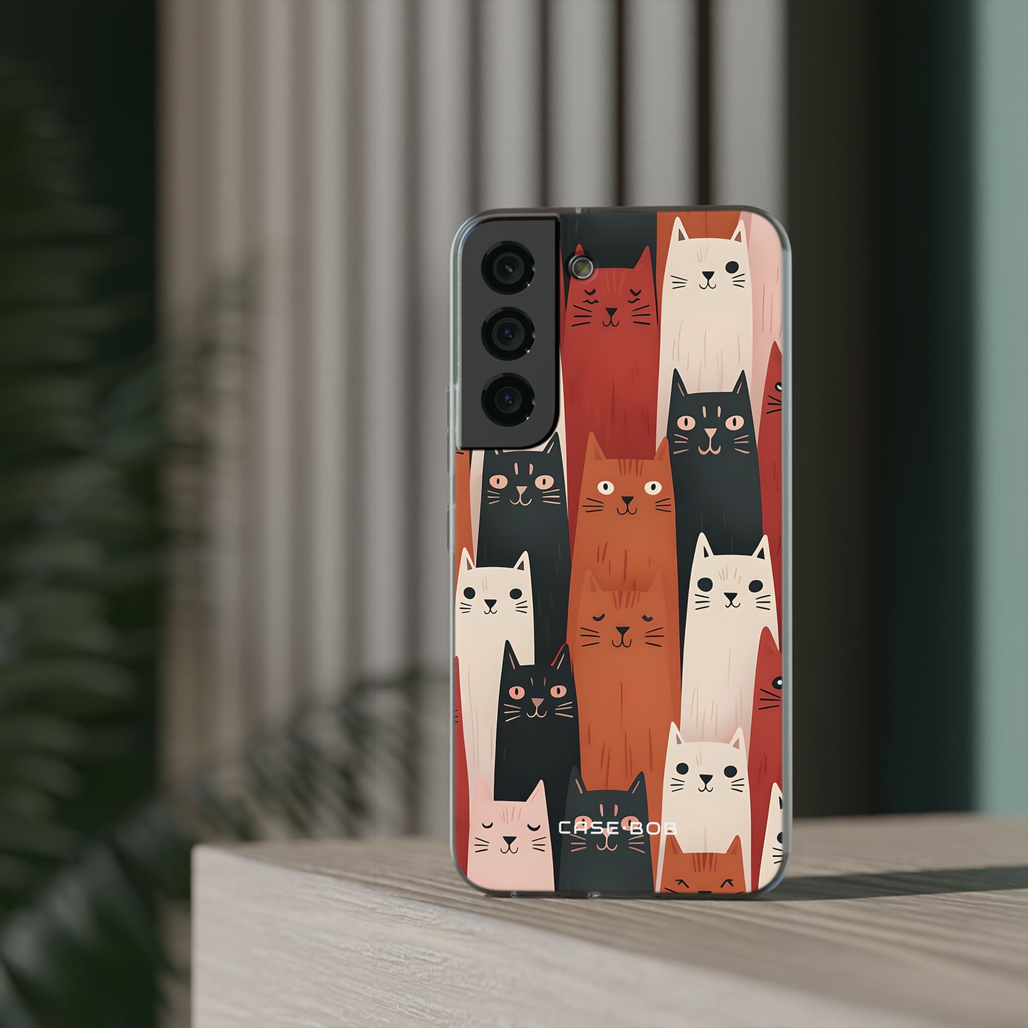 Elongated Cats Black Samsung S22 - Soft