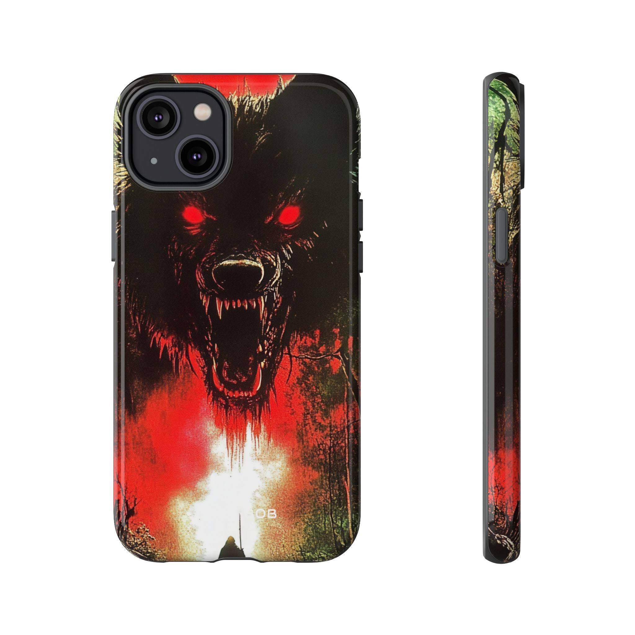Crimson Wolf iPhone 14 Plus Case - Tough