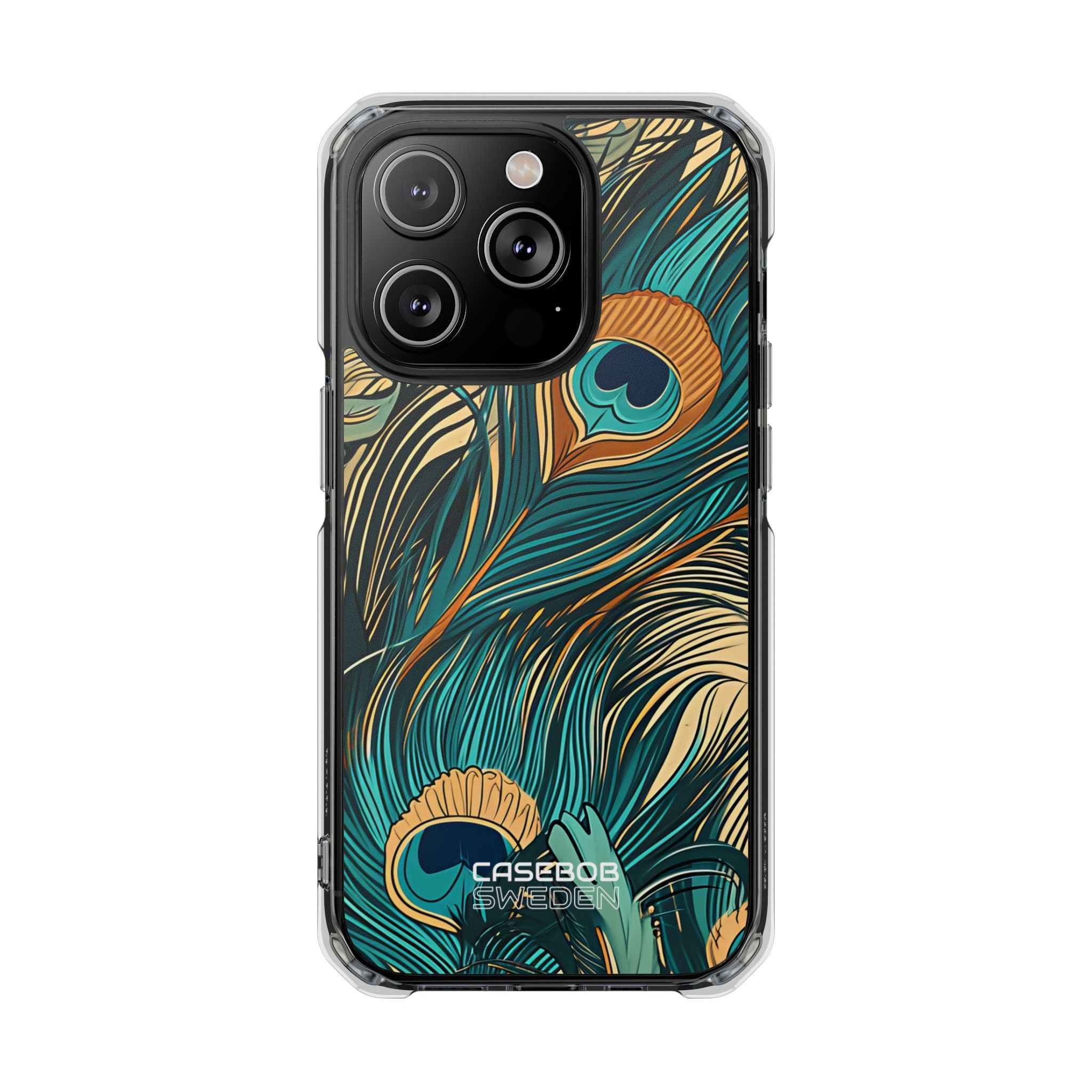 Peacock Feather Whirl iPhone 14 - Impact Clear+