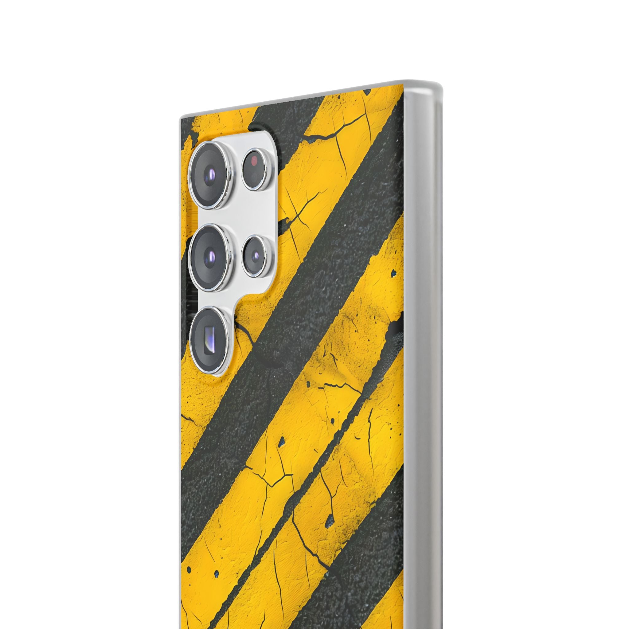 Yellow Stripe Distress Samsung S23 Ultra Case - Soft