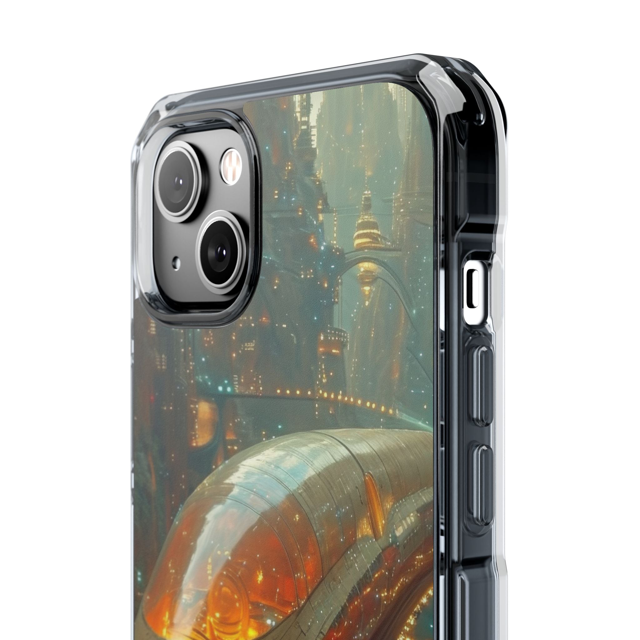 Futuristic Train Odyssey iPhone 14 - Impact Clear+