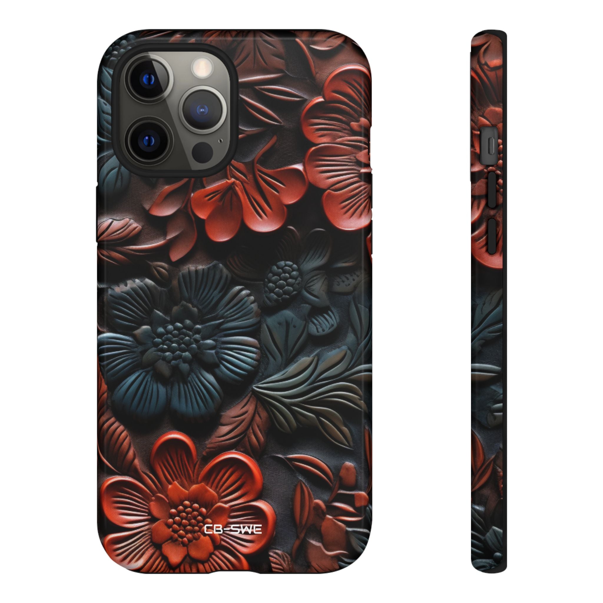 Sculpted Floral Elegance - iPhone Case