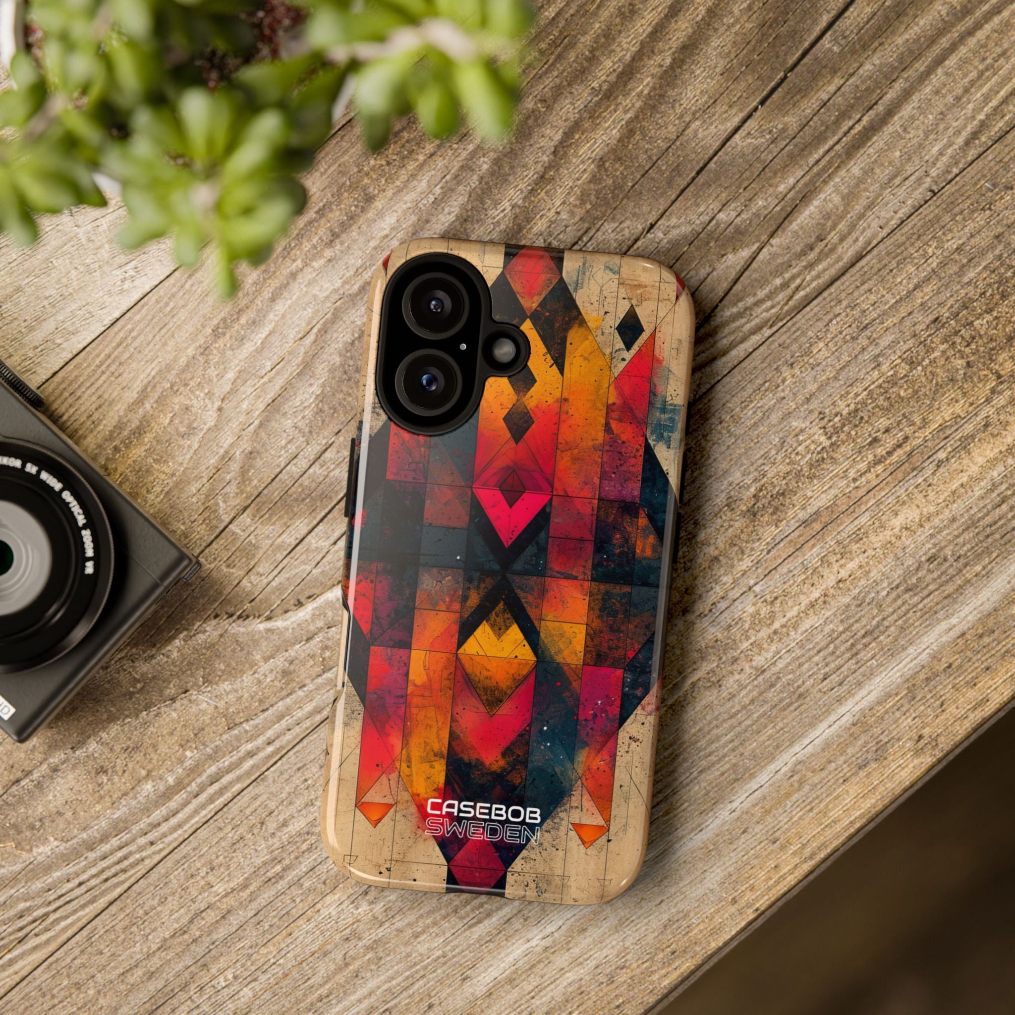 Fiery Symmetry Fusion iPhone 16 – Robust