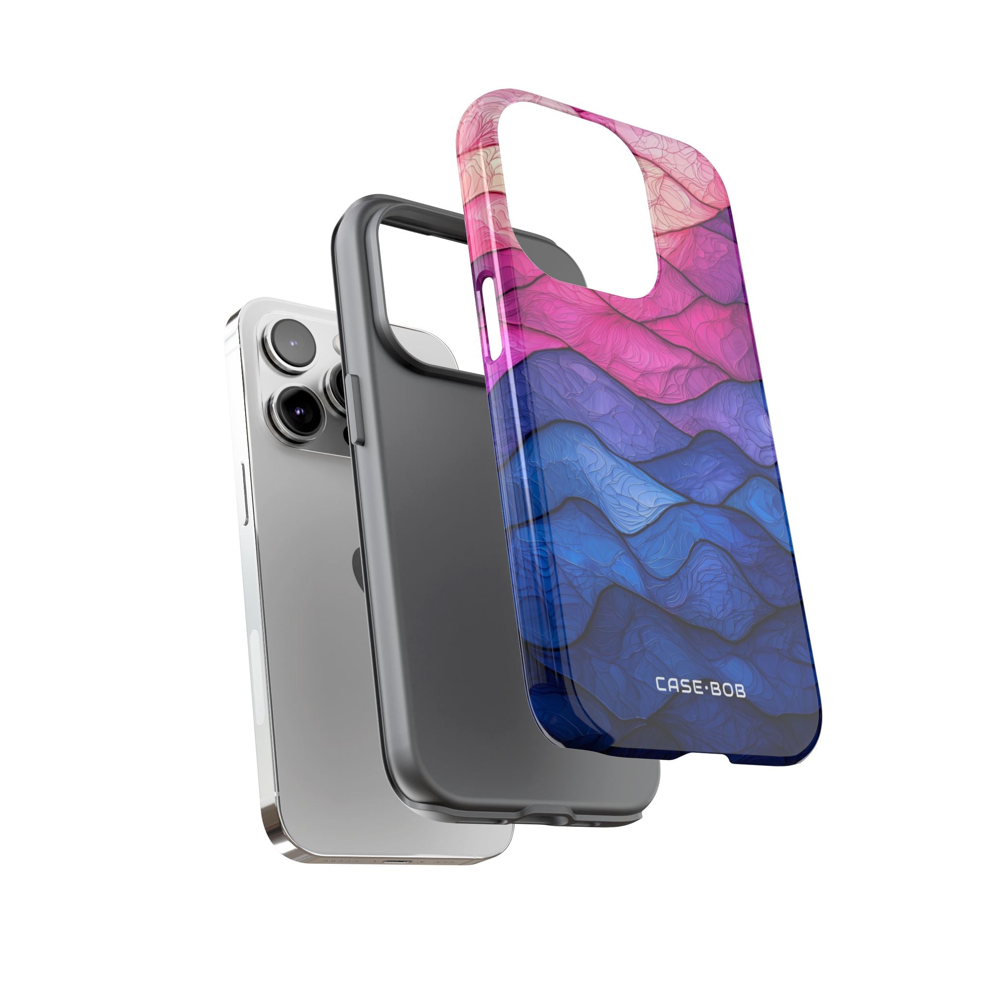 Wavy Vein Gradient iPhone 14 Pro Case - Tough