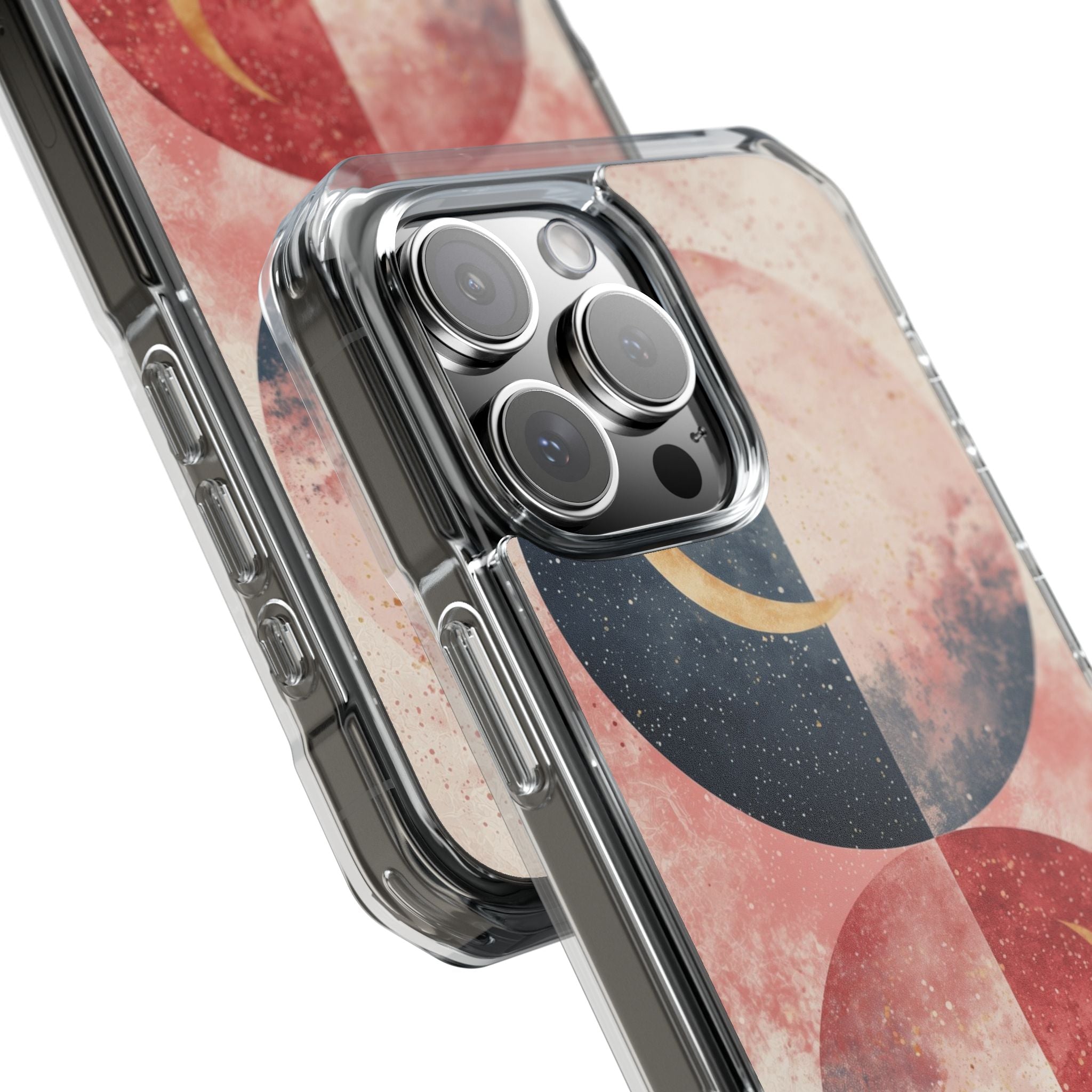 Golden Crescent Circles iPhone 16 Pro Max Case - Impact