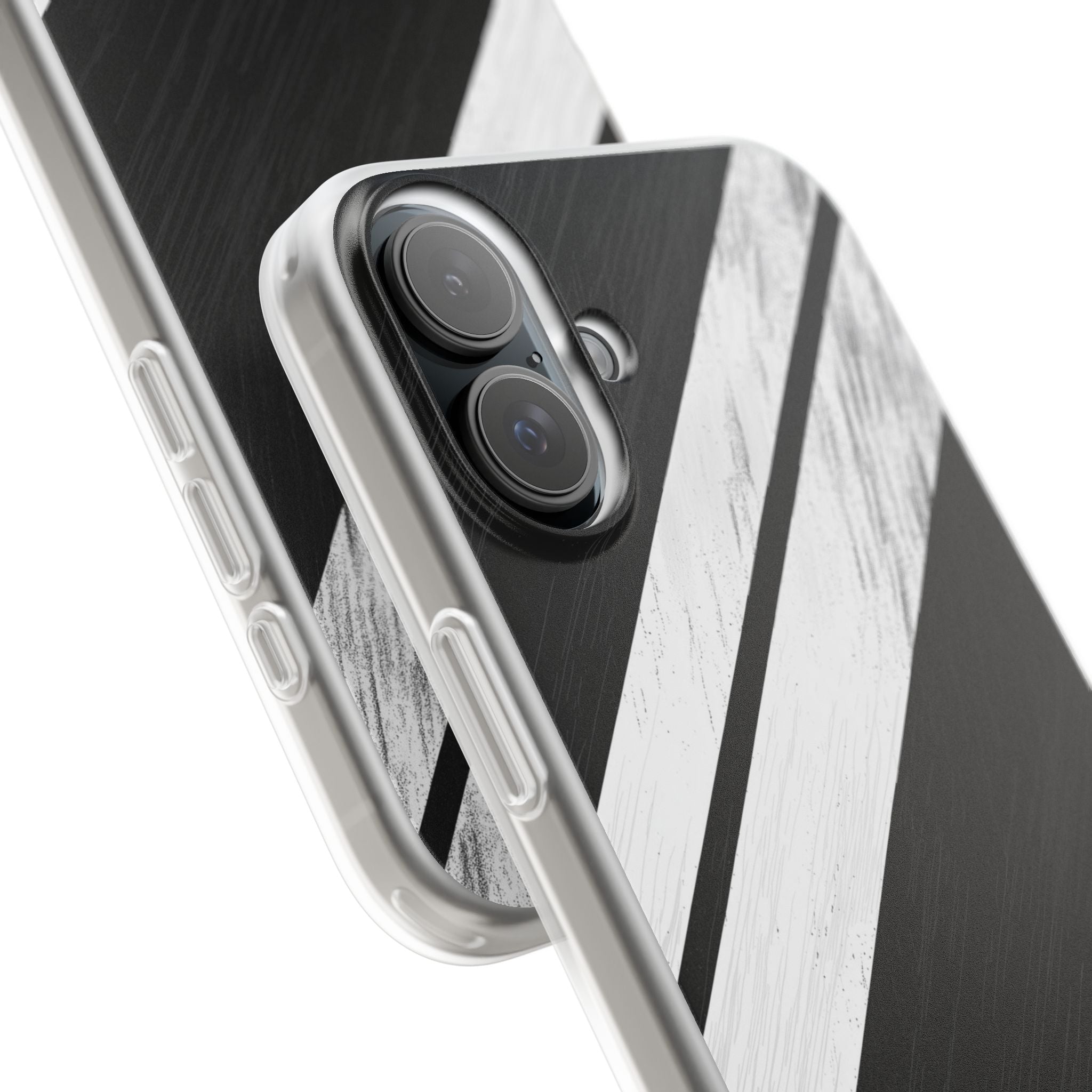 Distressed Stripe Motion iPhone 16 Plus Case - Soft