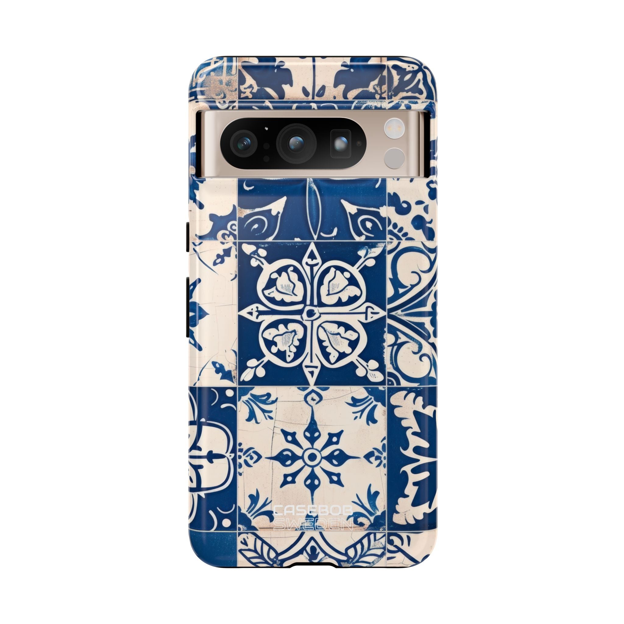 Ornate Blue Tiles Google Pixel 8 - Tough