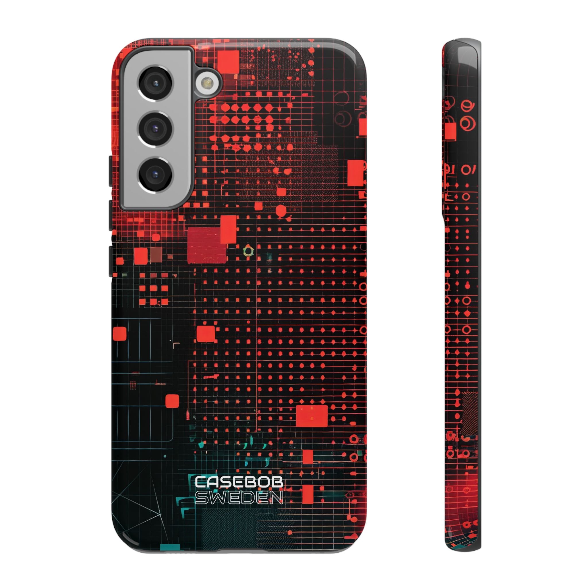 Crimson Circuit Grid Samsung S22 - Tough