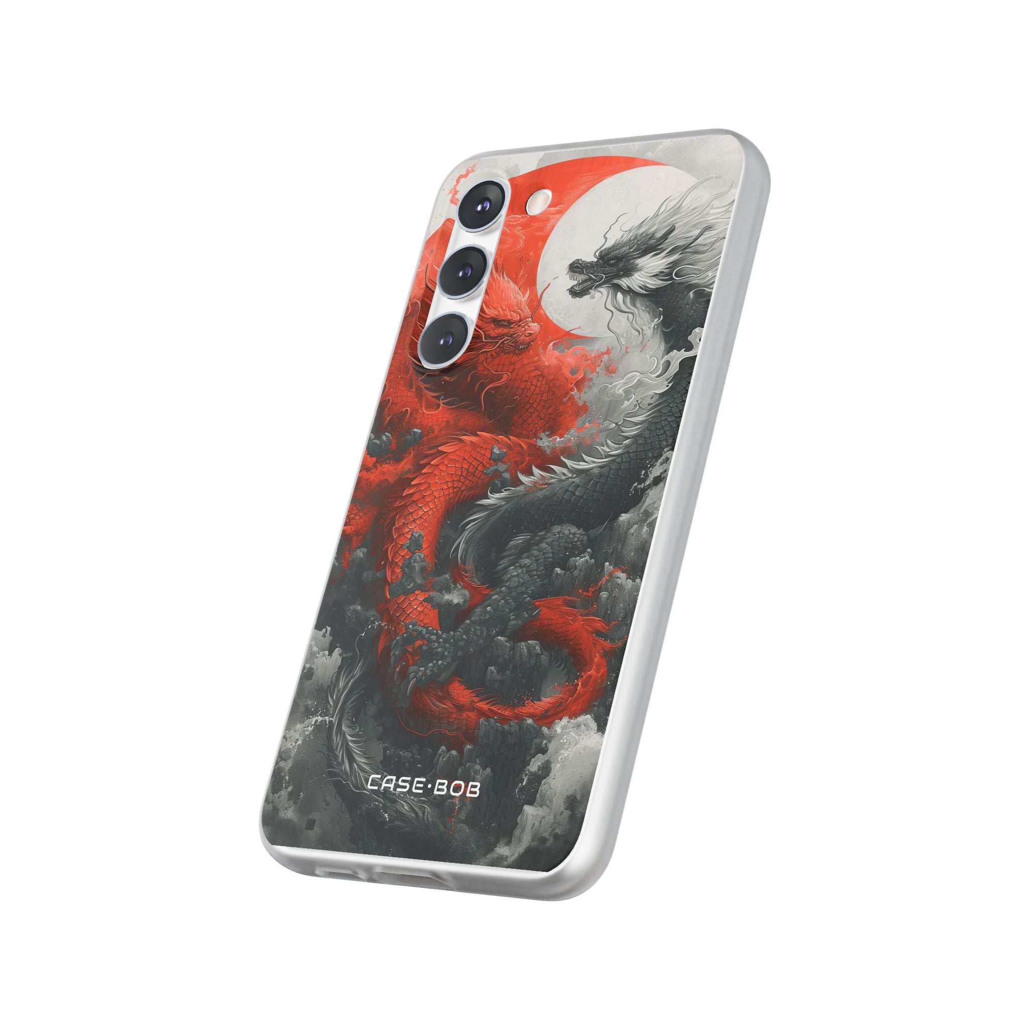 Twin Dragons Crimson Samsung S23 Plus Case - Soft