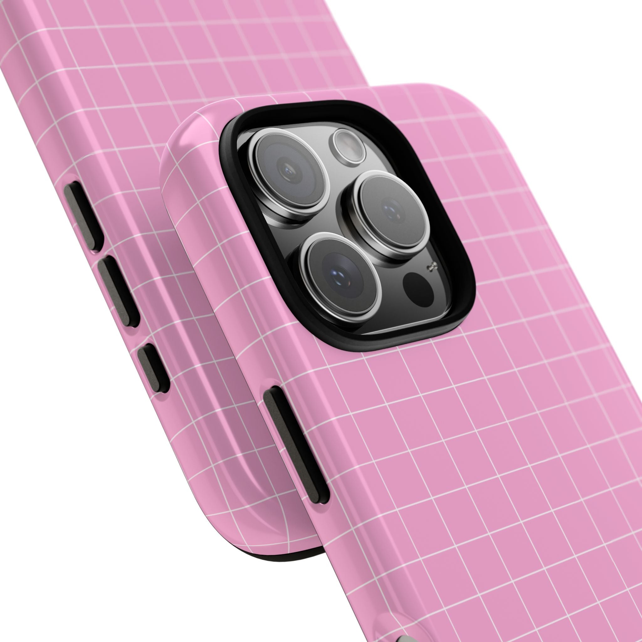 Pink Squares Align - iPhone Case