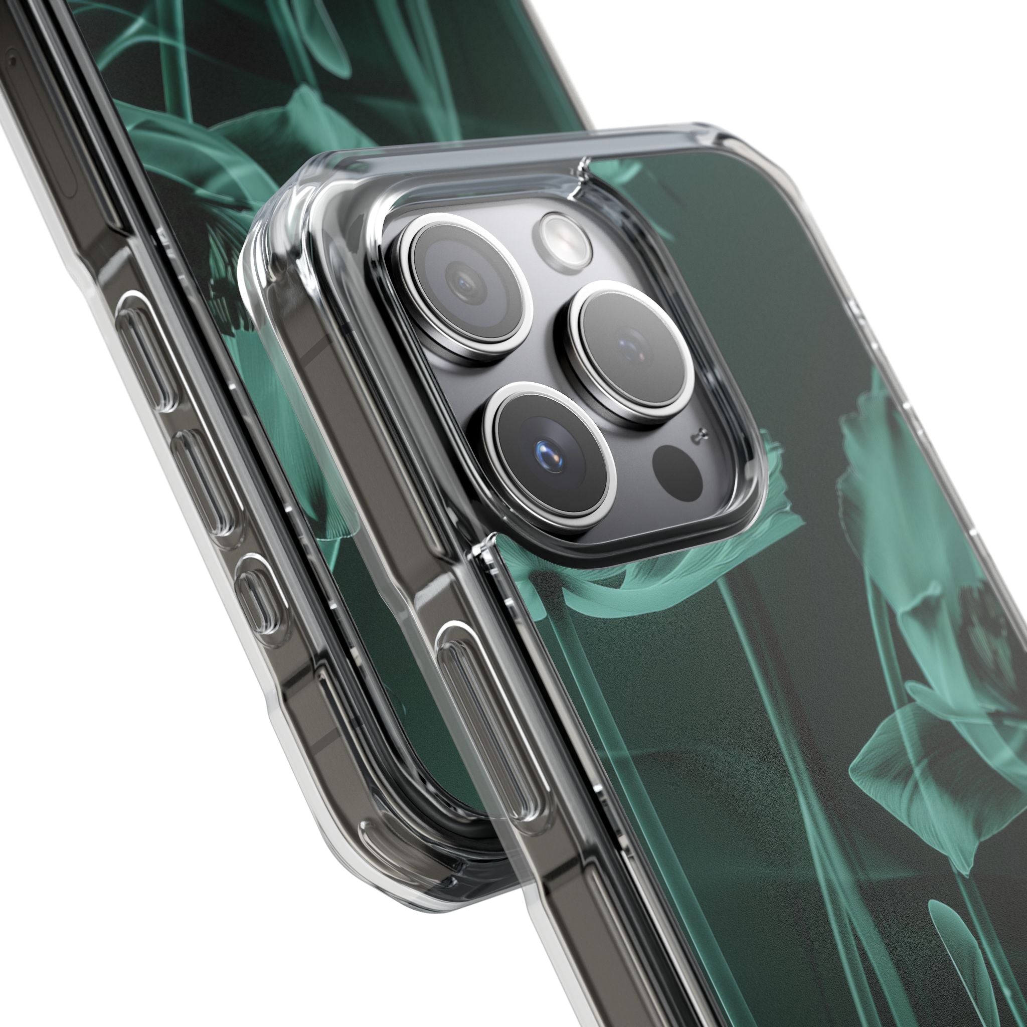 Teal Bloom Radiance iPhone 15 - Impact Clear+