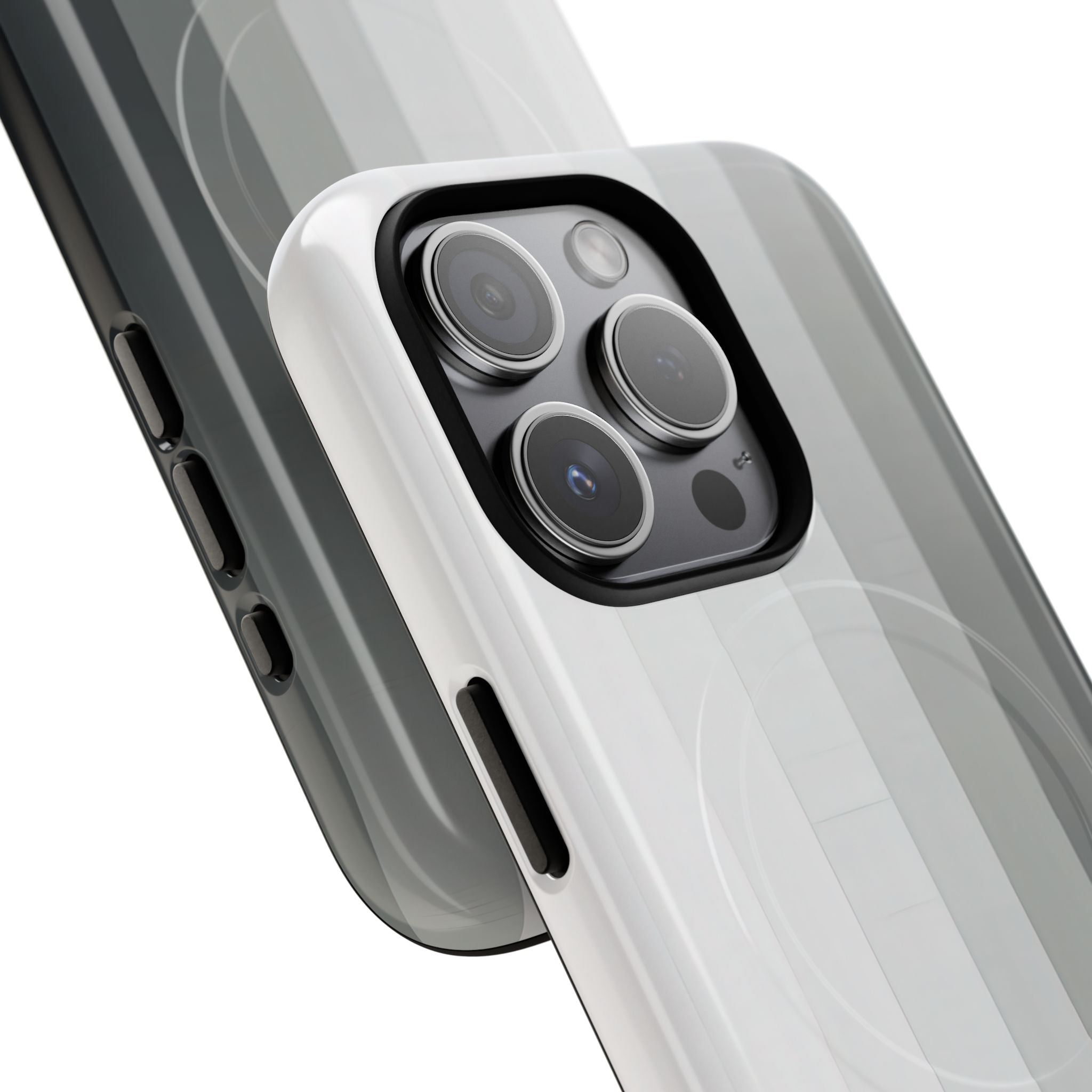 Silver Gradient Stripes iPhone 15 - Tough+
