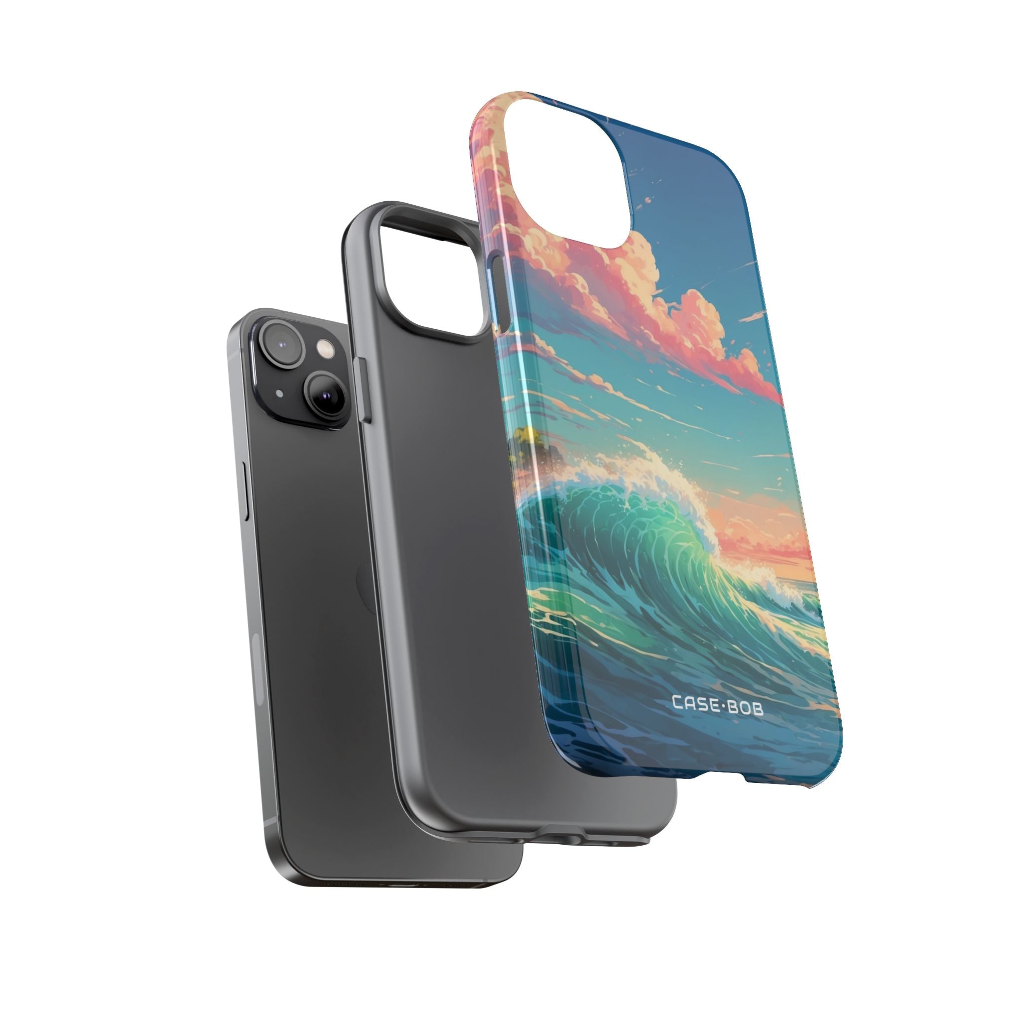 Turquoise Curl iPhone 14 Plus Case - Tough