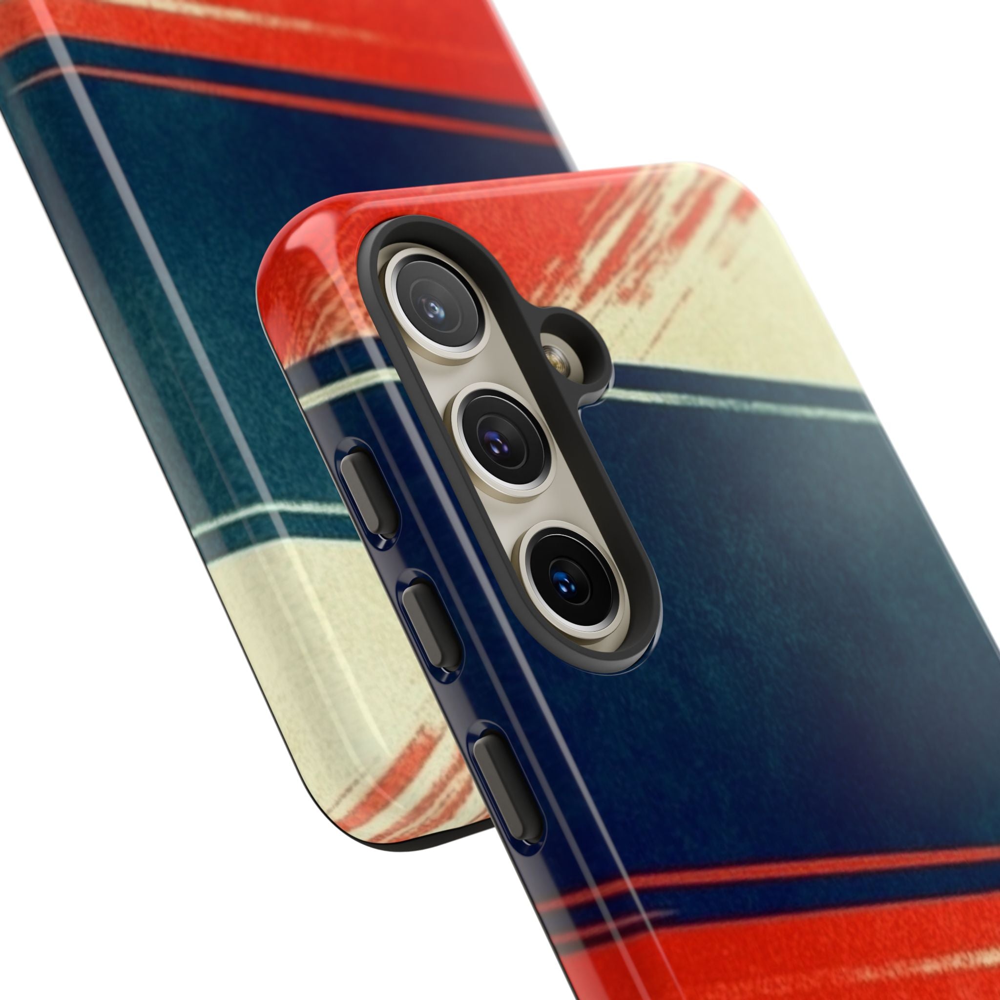 Blue Diagonal Motion Samsung S24 Case - Tough