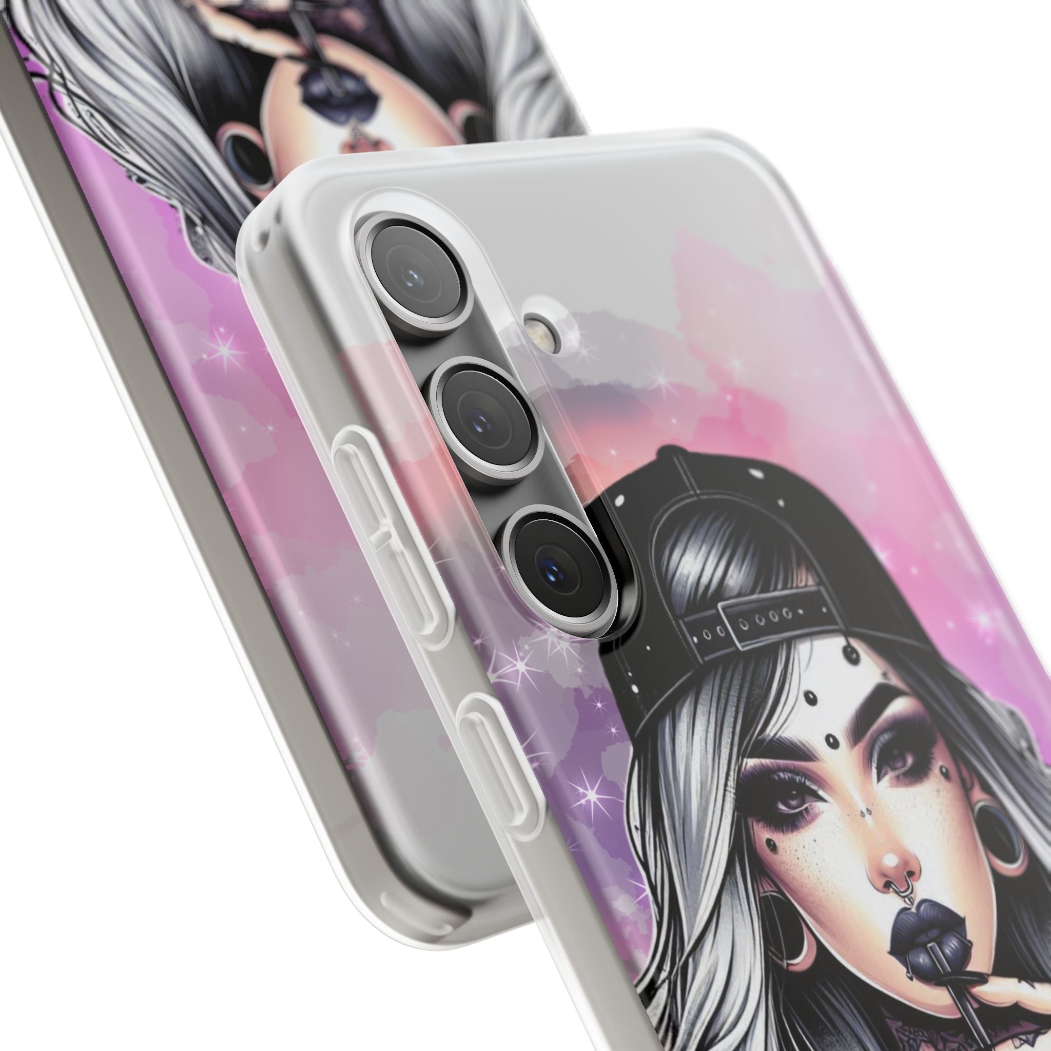 Silver Sip Nebula Samsung S24 Plus Case - Soft