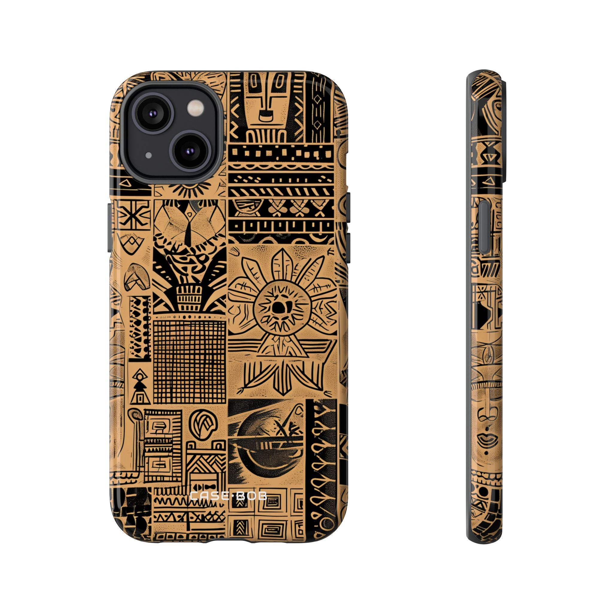 Tribal Faces iPhone 14 Plus Case - Tough