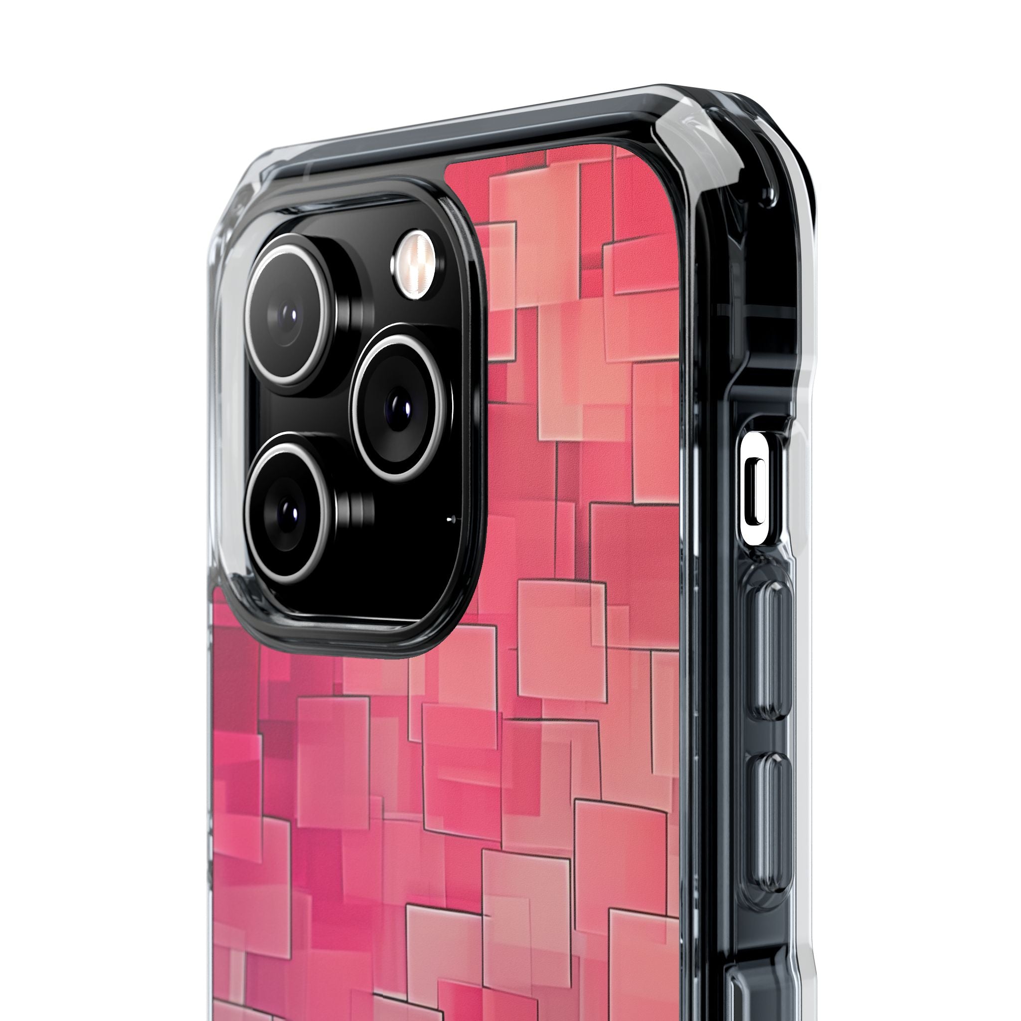 Layered Pink Geometry iPhone 14 - Impact Clear+