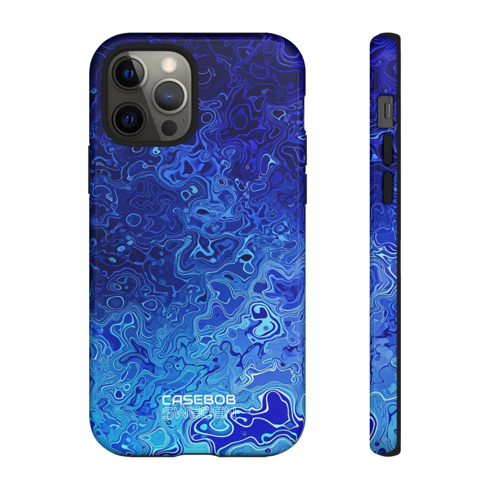Swirling Blue Currents iPhone 12 - Tough