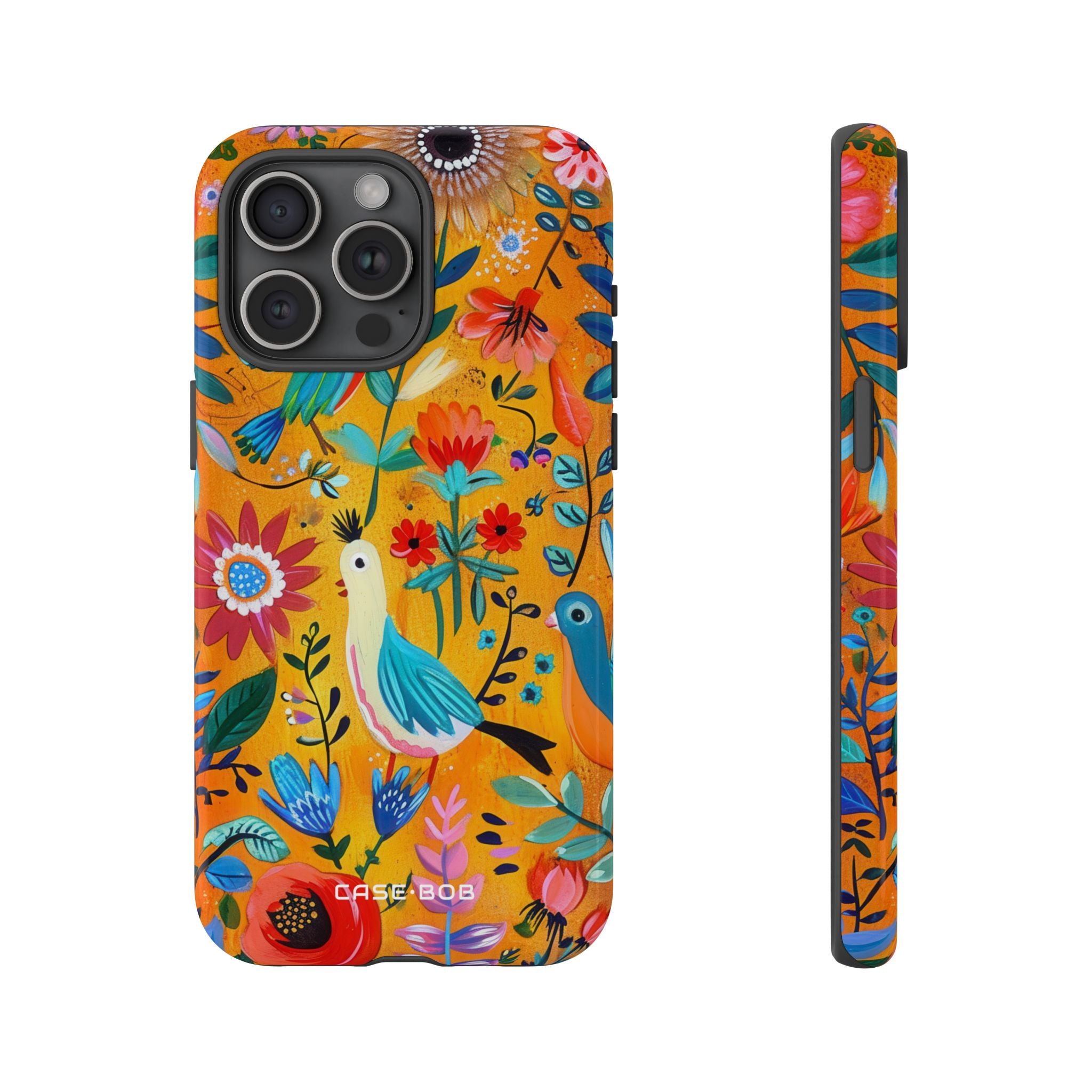 Colorful Birds Bloom iPhone 15 Pro Max Case - Tough