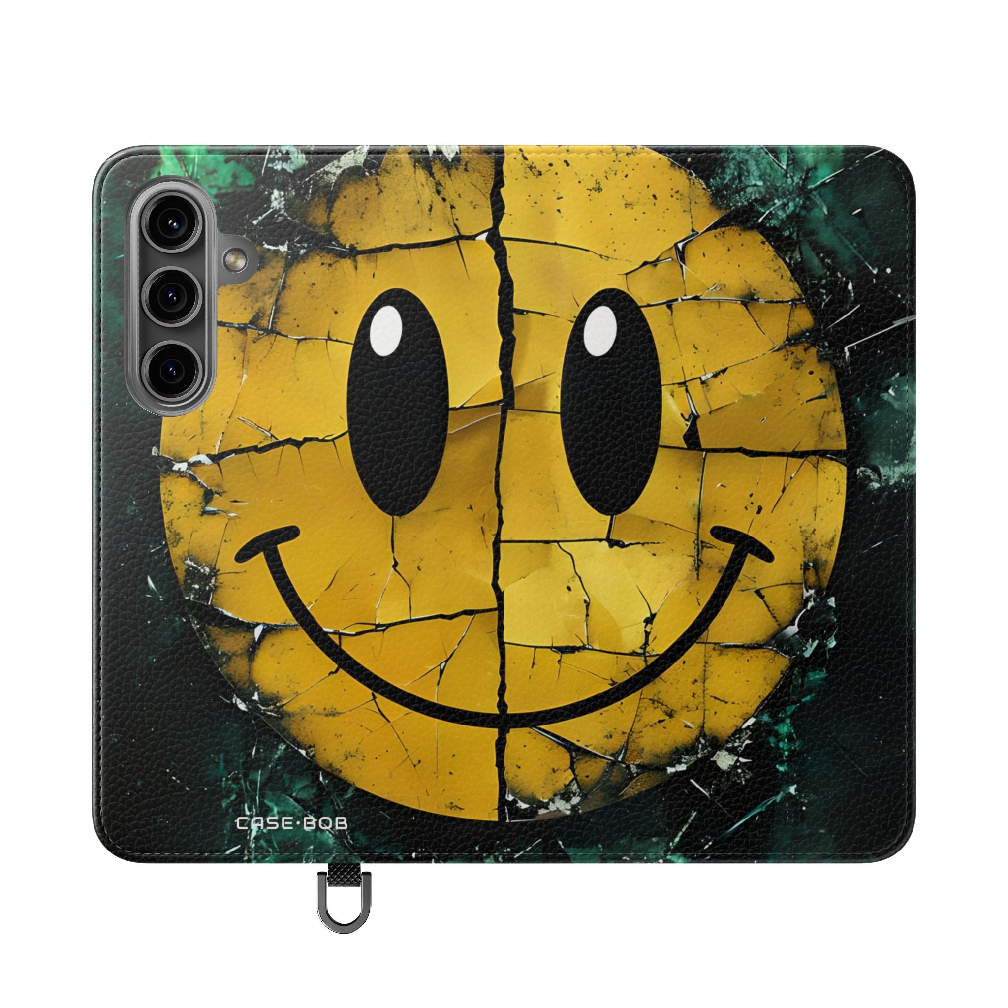 Cracked Smiley - Samsung S24 Case - Lompakko