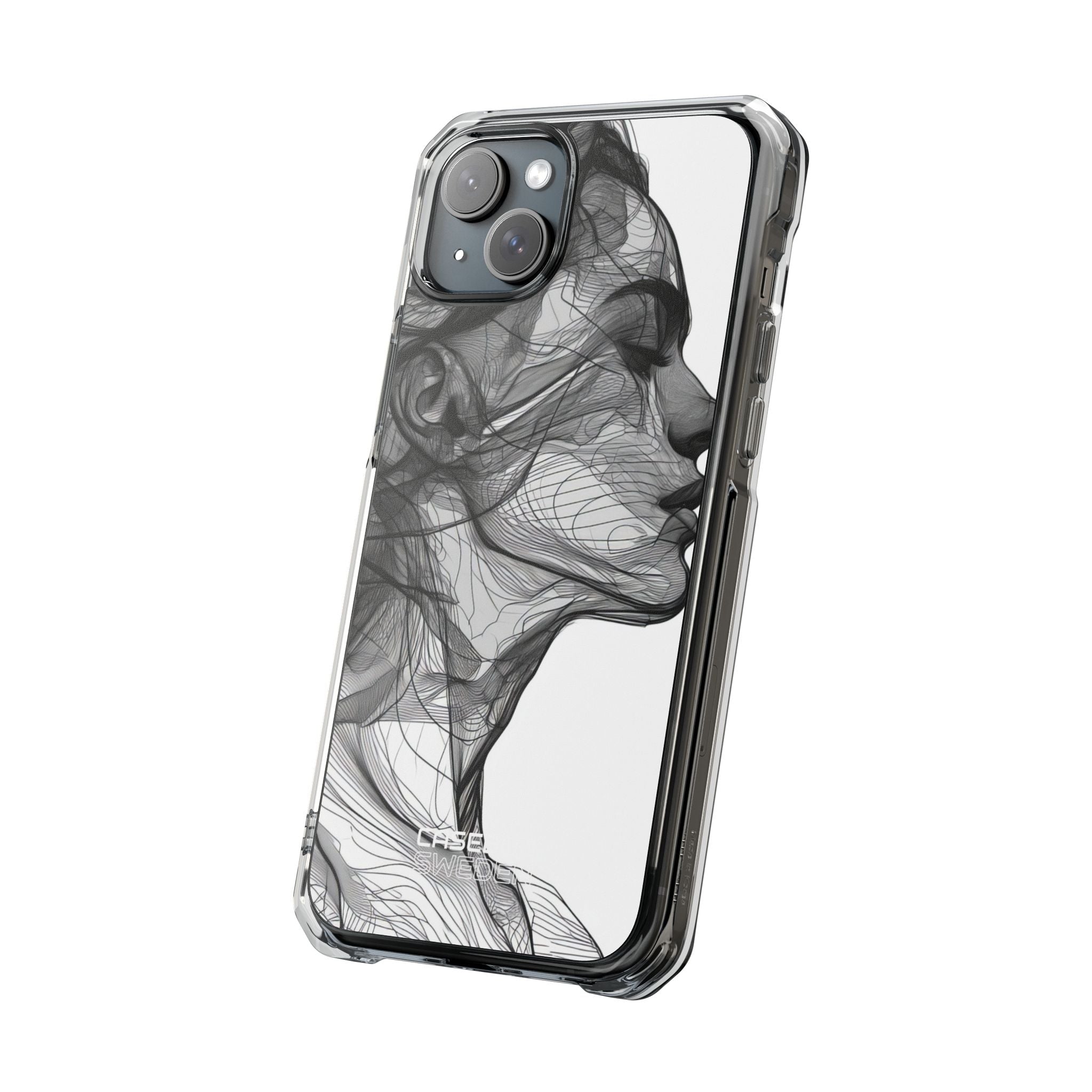 Windswept Woman Lines iPhone 15 - Impact Clear+