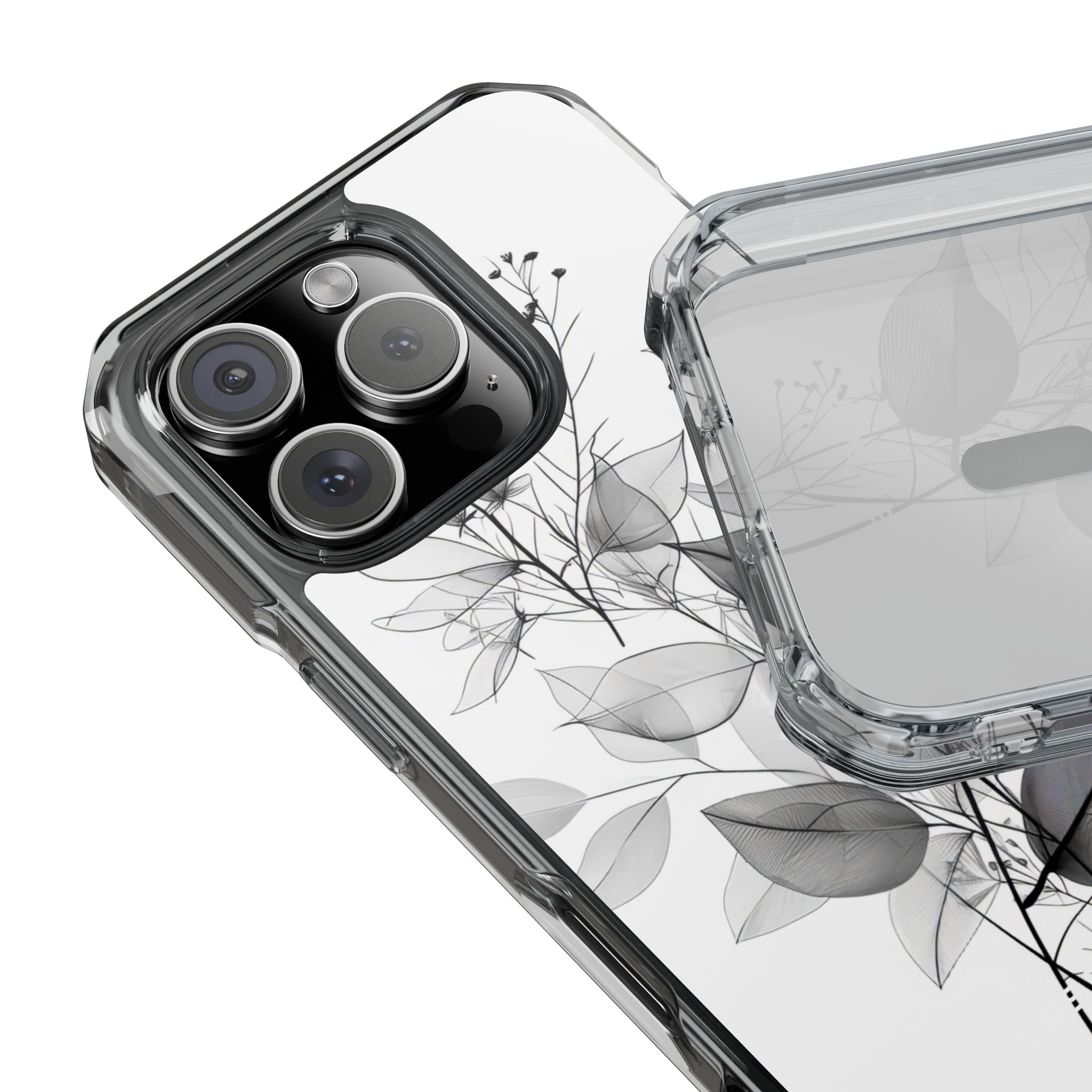 Veined Leaves Gray iPhone 16 Pro Case - Impact