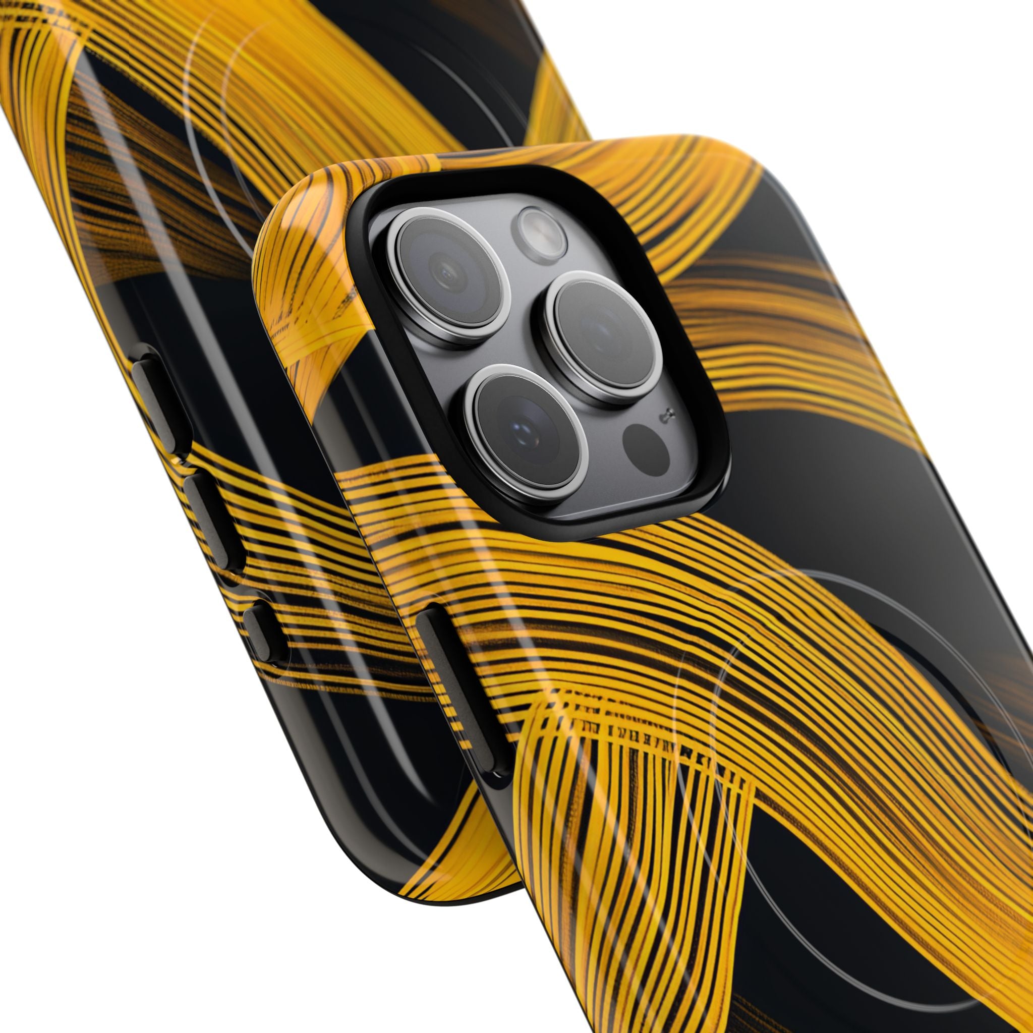 Yellow Flow Lines iPhone 15 - Tough+