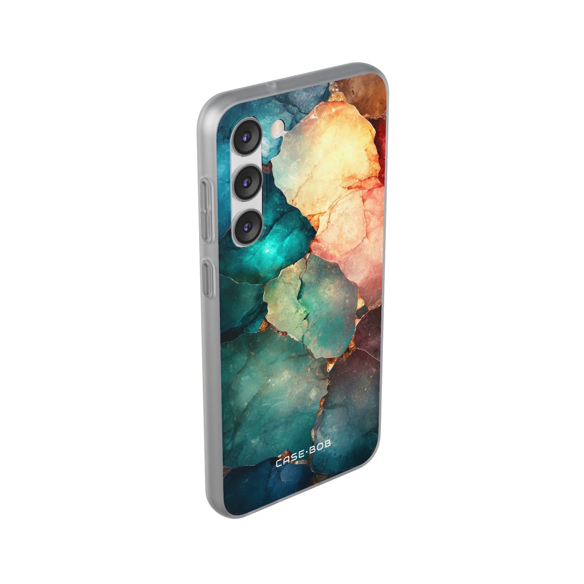 Teal Mosaic Veins Samsung S23 Plus Case - Soft